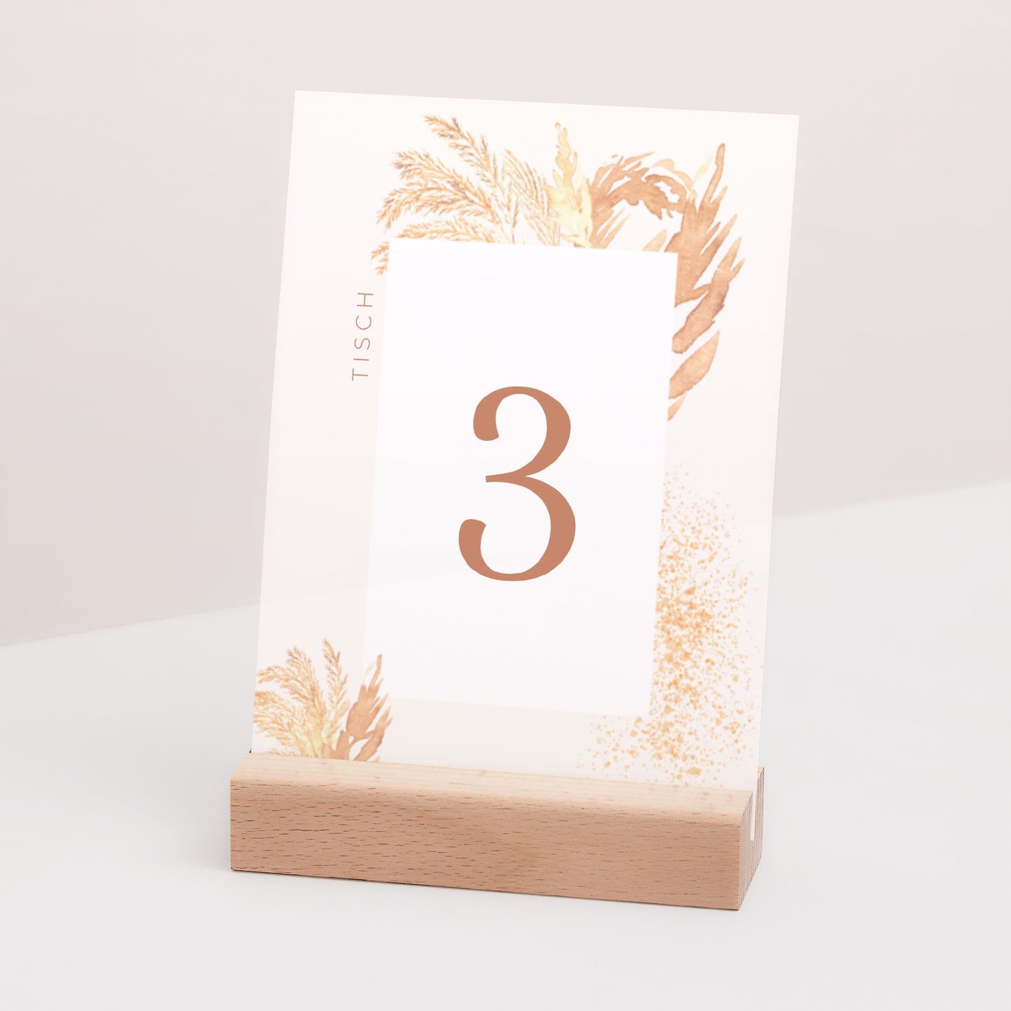 Tischnummern Hochzeit Rechteck pampa, dezentrierter Rahmen foto N° 3