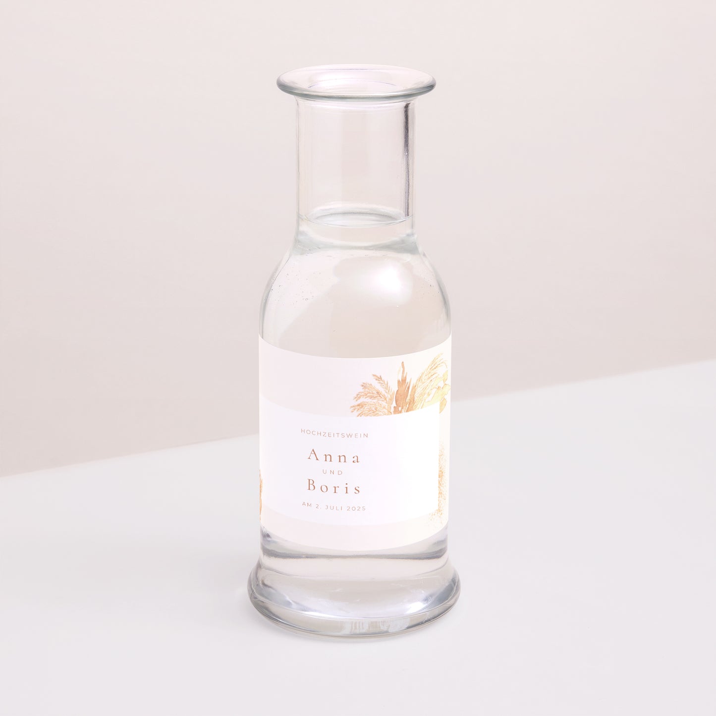 Flaschenetikett Hochzeit Landschaft pampa, dezentrierter Rahmen foto N° 2