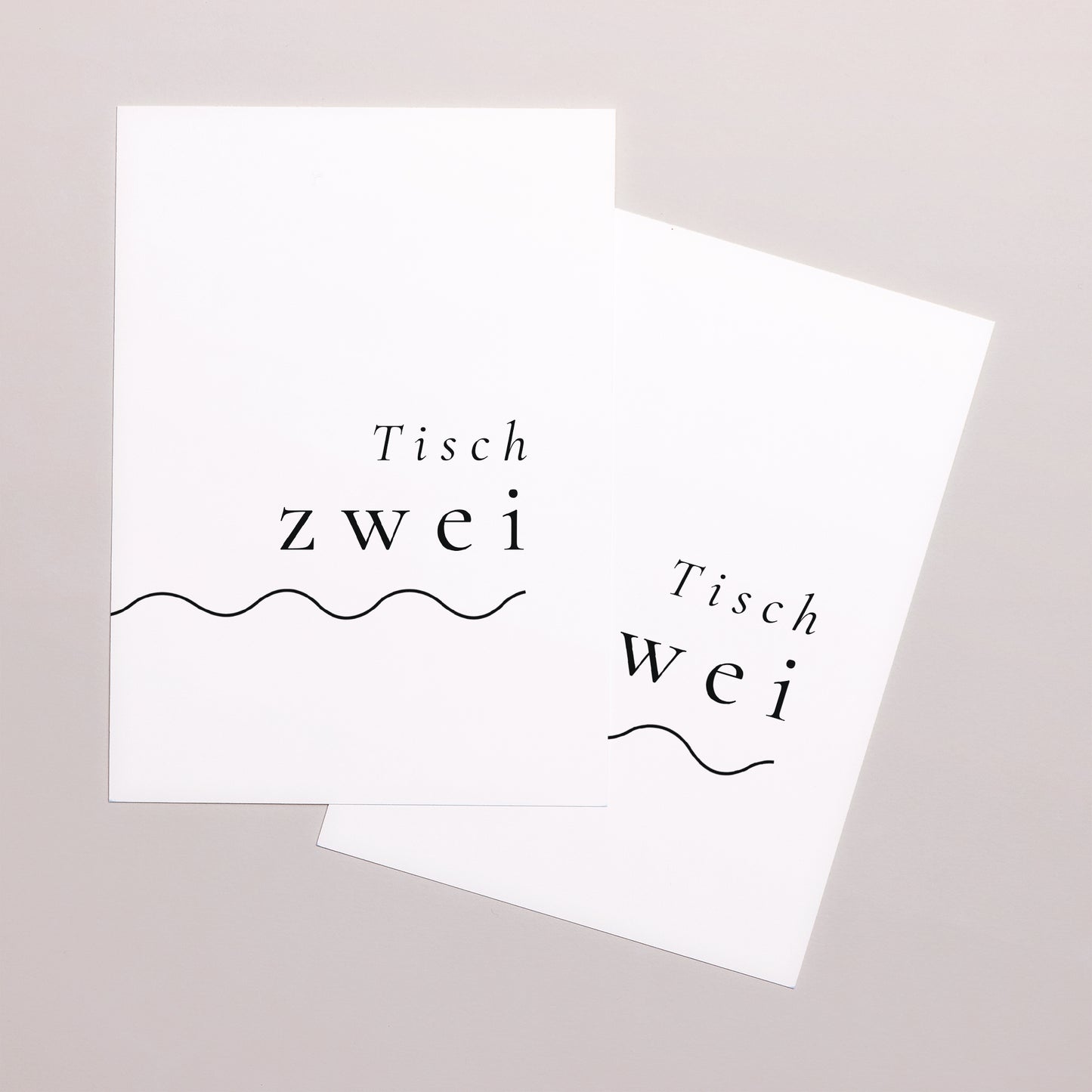Tischnummern Hochzeit Rechteck Wellen der Liebe foto N° 2