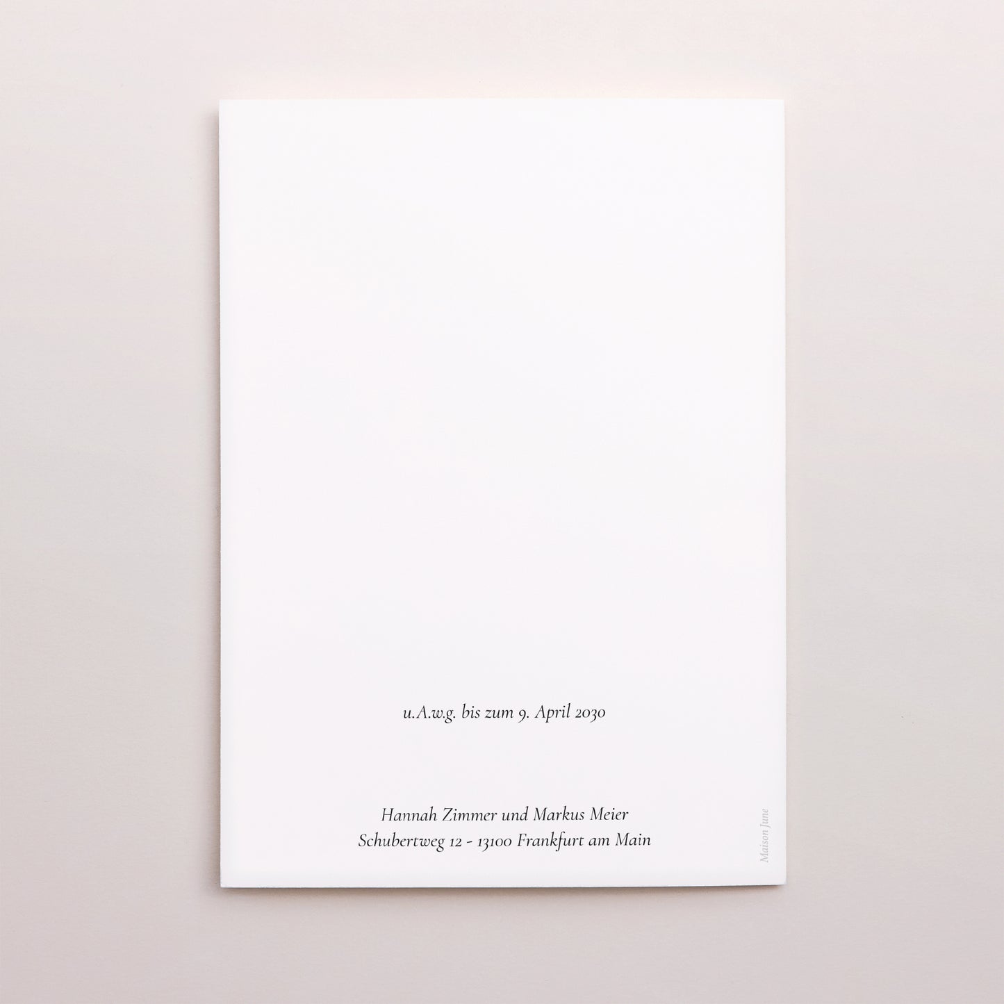 Hochzeitseinladung Doppelflügelporträt Wellen der Liebe foto N° 3