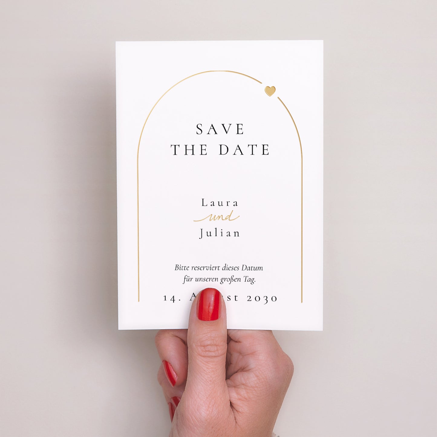 Save the date Karte Hochzeit Porträt Unendliche Liebe foto N° 2