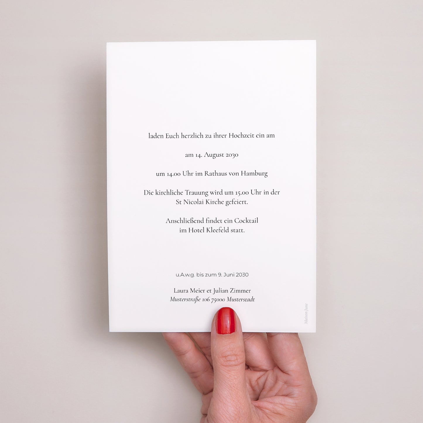 Hochzeitseinladung Unendliche Liebe foto N° 3