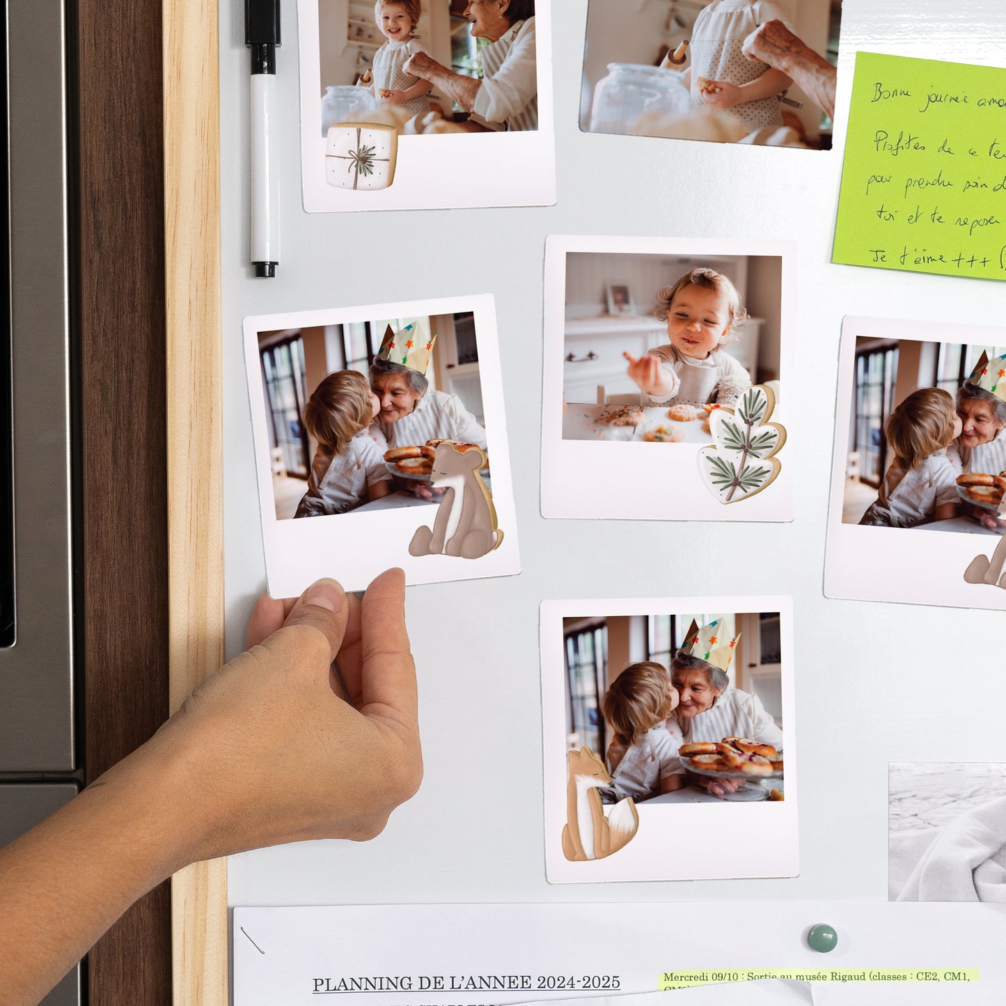 Fotoabzug Weihnachten Pack mit 12, magnetisch Winterkekse foto N° 2