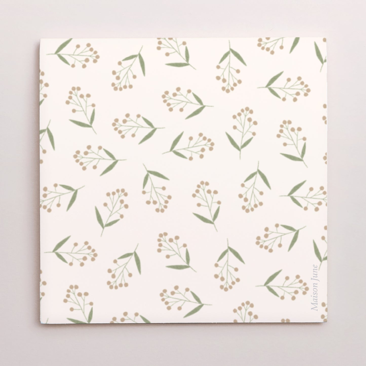 Dankeskarte Geburt Doppelflügelfensterhalbmond Igel, Beerenmuster foto N° 3