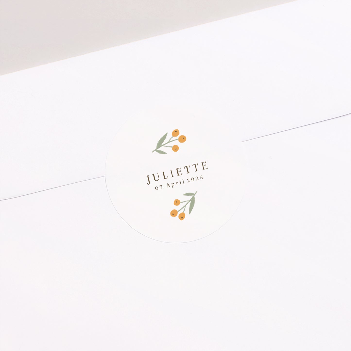 Sticker Geburt Rund Poussin & Motive foto N° 1