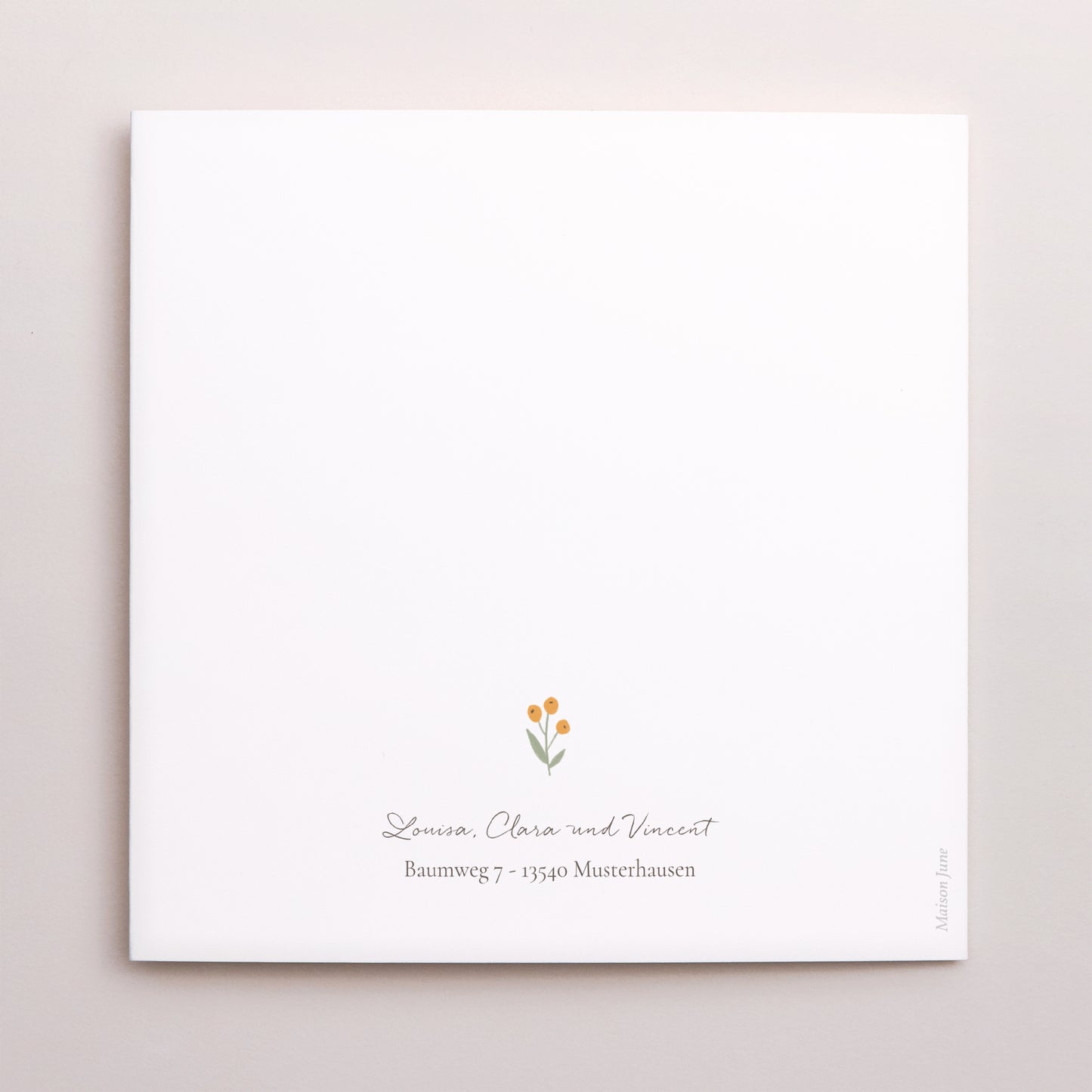 Geburtskarte Triptychon Fensteröffnung blumenbody foto N° 3