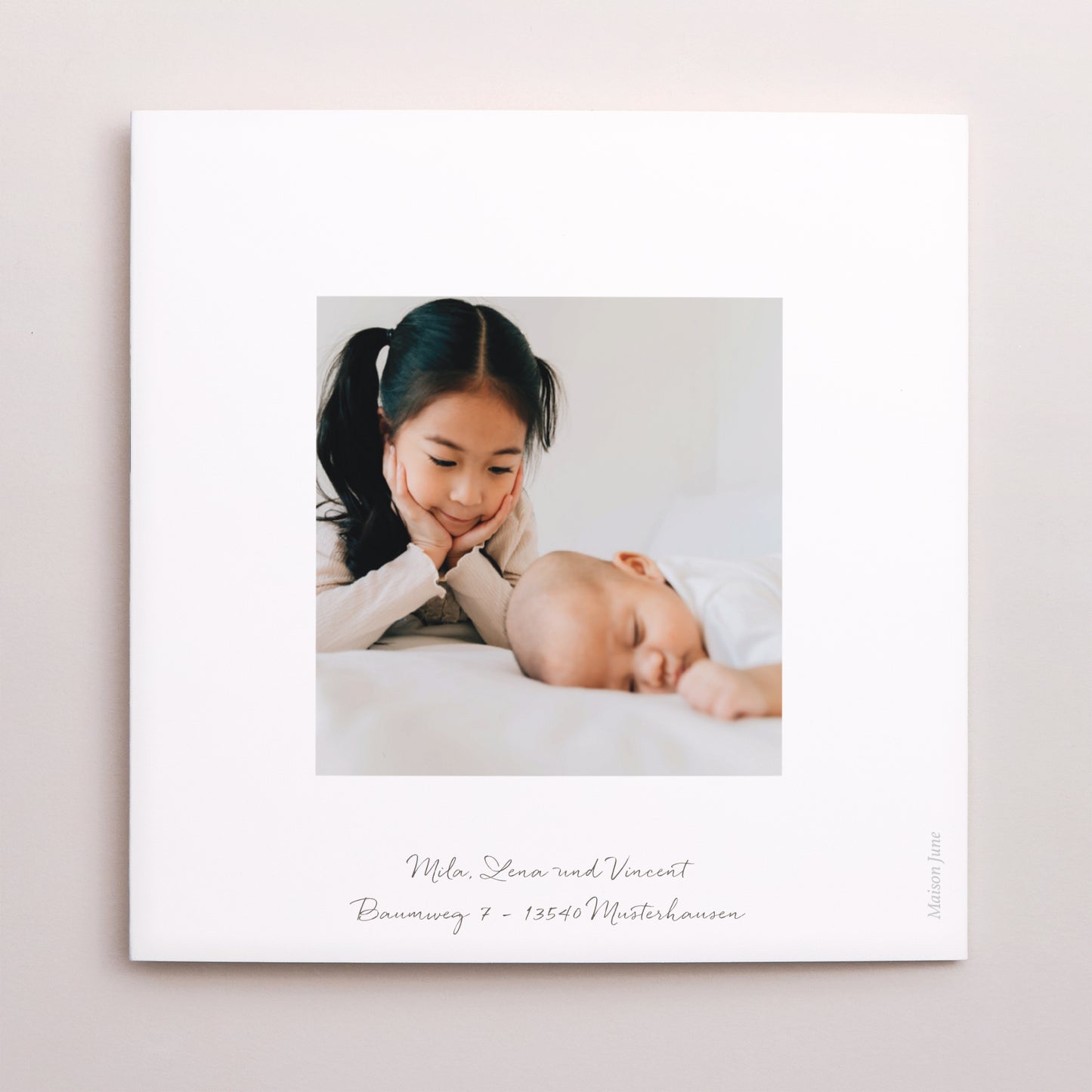 Geburtskarten Triptychon Fensteröffnung body blaue Blumen foto N° 3