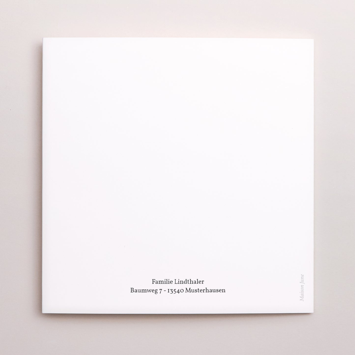 Geburtskarte Doppelflügiges Quadrat Herbstlicher Blumenbogen foto N° 3