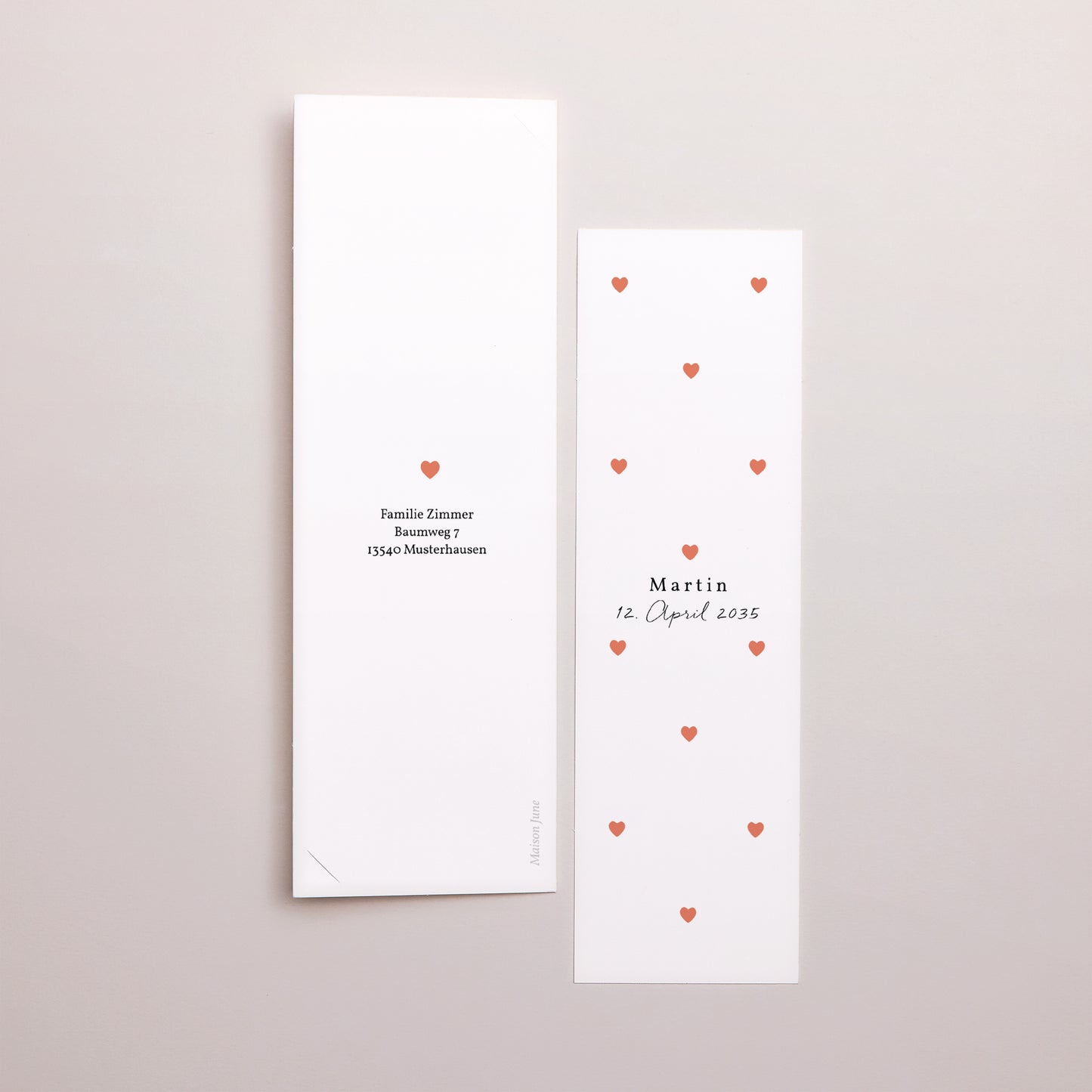 Geburtskarte Fotoautomaten Lesezeichen Atout Coeur foto N° 3