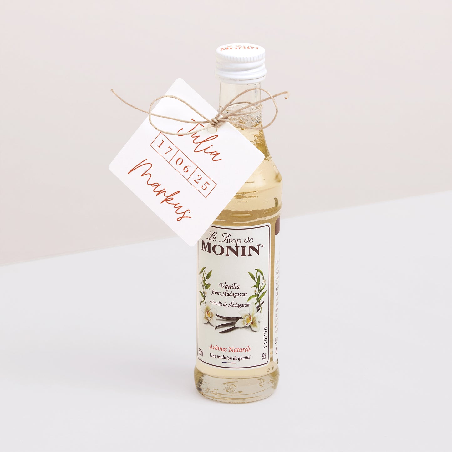 Vorgelochtes Etikett Hochzeit quadratisch Elegante Typografie foto N° 3