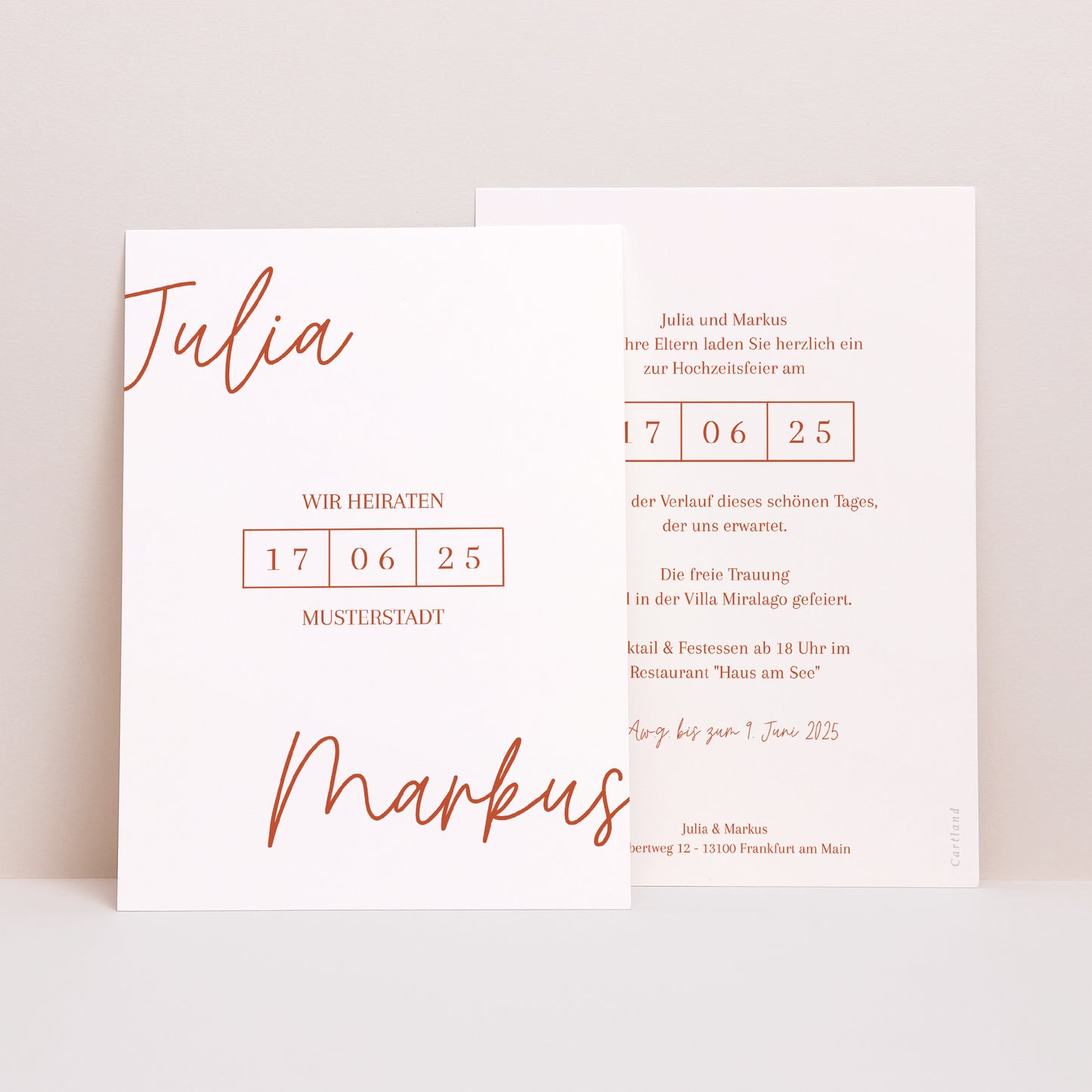 Hochzeitseinladung Elegante Typografie foto N° 1
