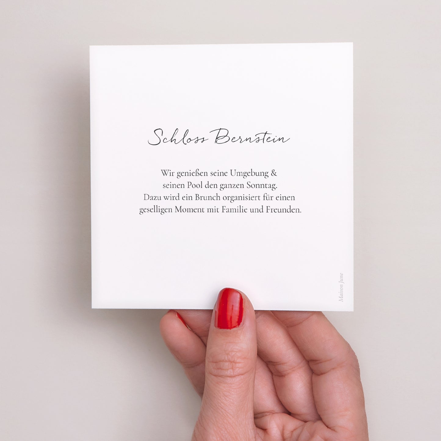 Einladungskarte Hochzeit Quadrat Trio & Typo foto N° 3