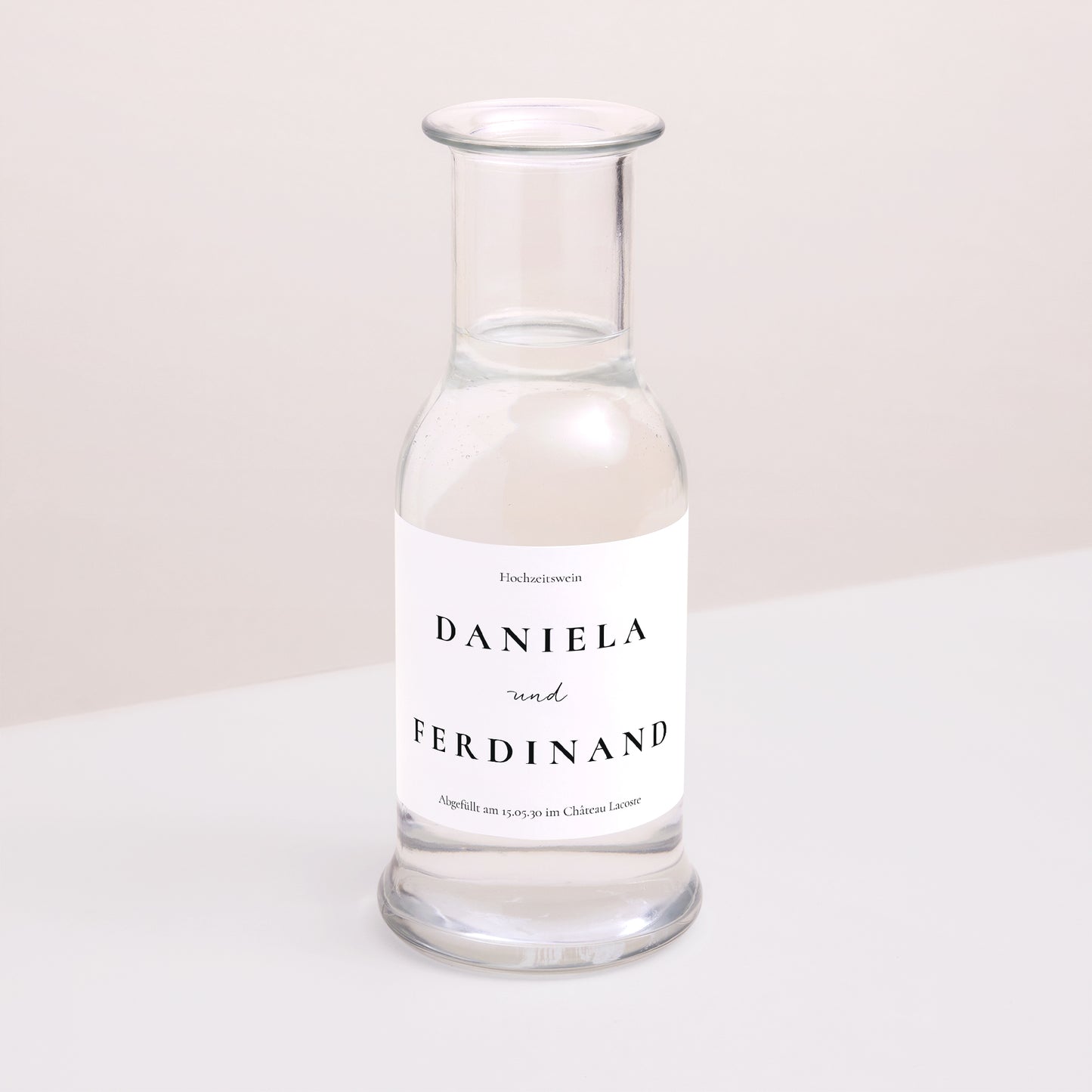 Flaschenetikett Hochzeit Landschaft Trio & Typo foto N° 2