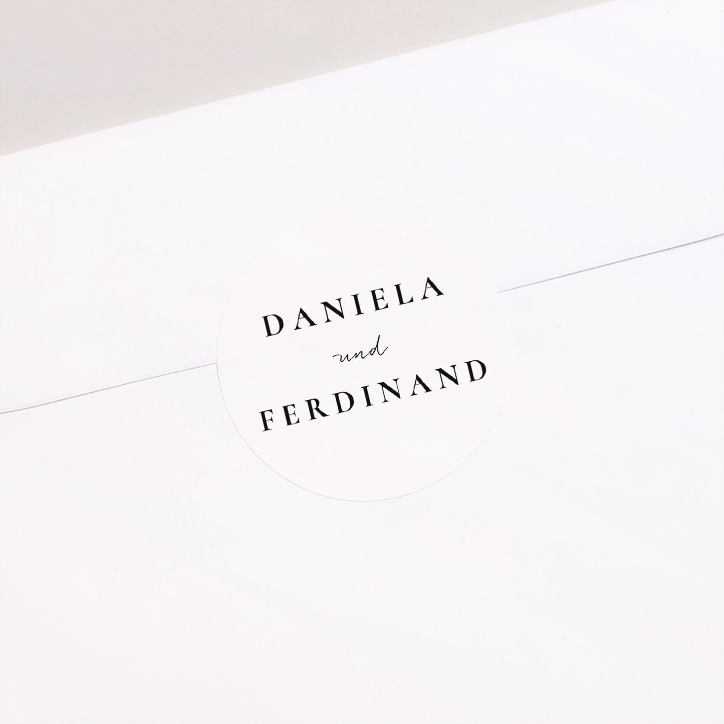 Sticker Hochzeit Rund Trio & Typo foto N° 1