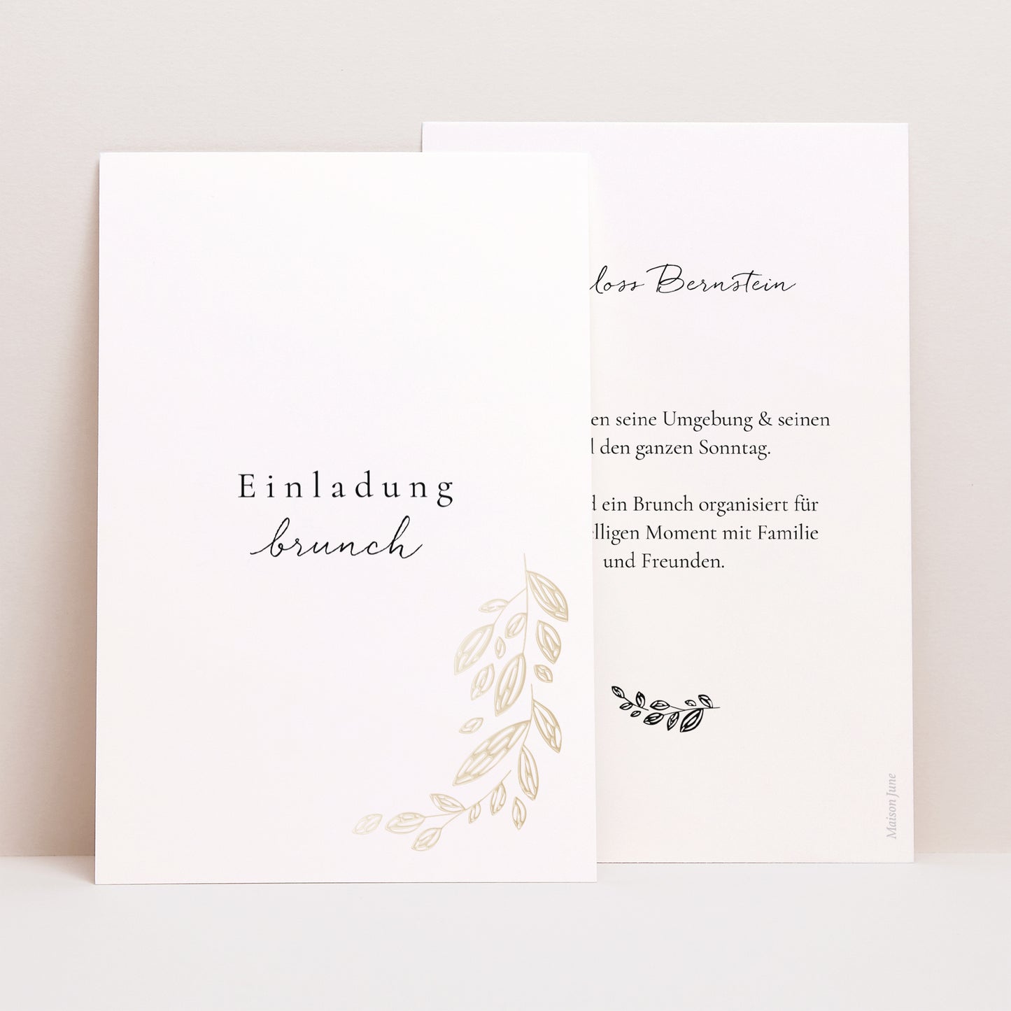 Beilegekarte Hochzeit PortraitPorträt Arche Vegetal foto N° 1