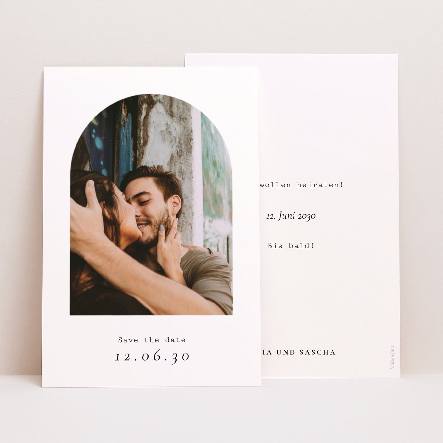 Save the date Karte Hochzeit PortraitPorträt Arche Foto foto N° 1