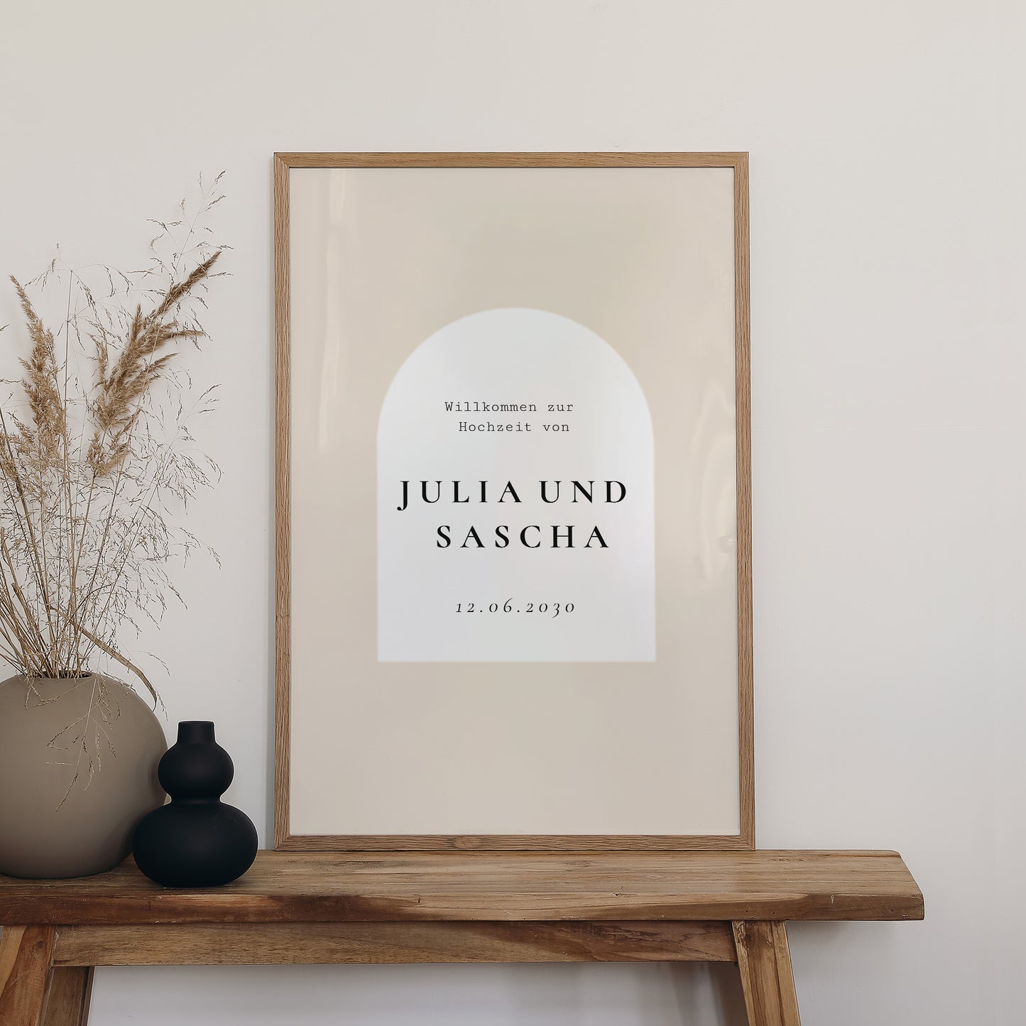 Begrüßungstafel Hochzeit Porträt 60 x 90 cm Arche Foto foto N° 2