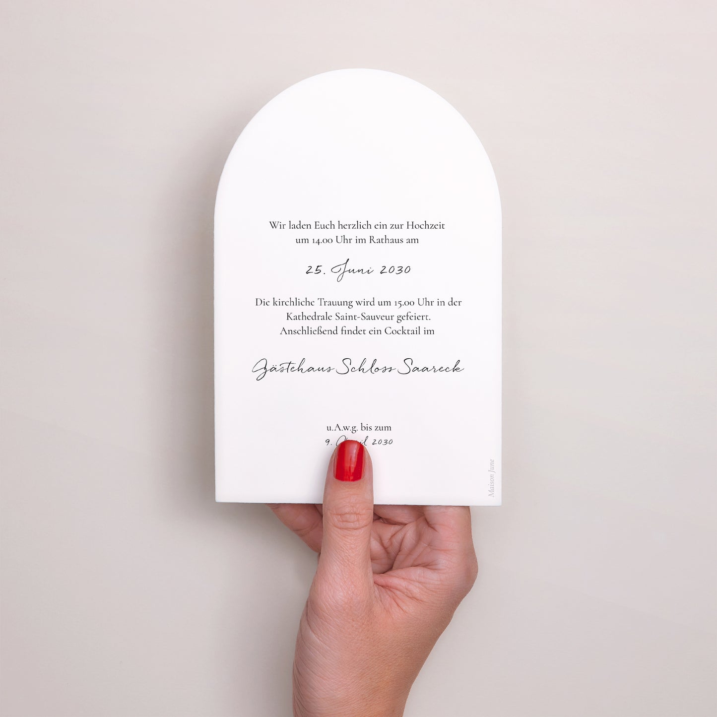 Hochzeitseinladung Arche Alliance Végétale foto N° 3