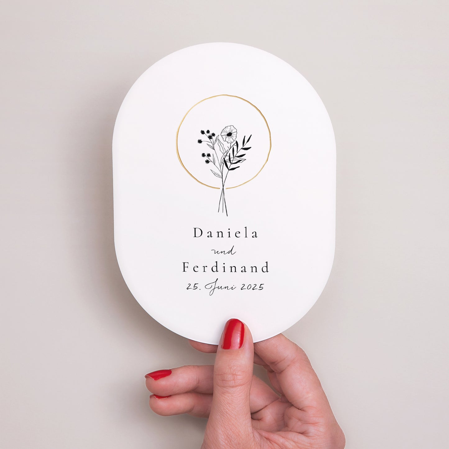 Hochzeitseinladung oval Alliance Végétale foto N° 2