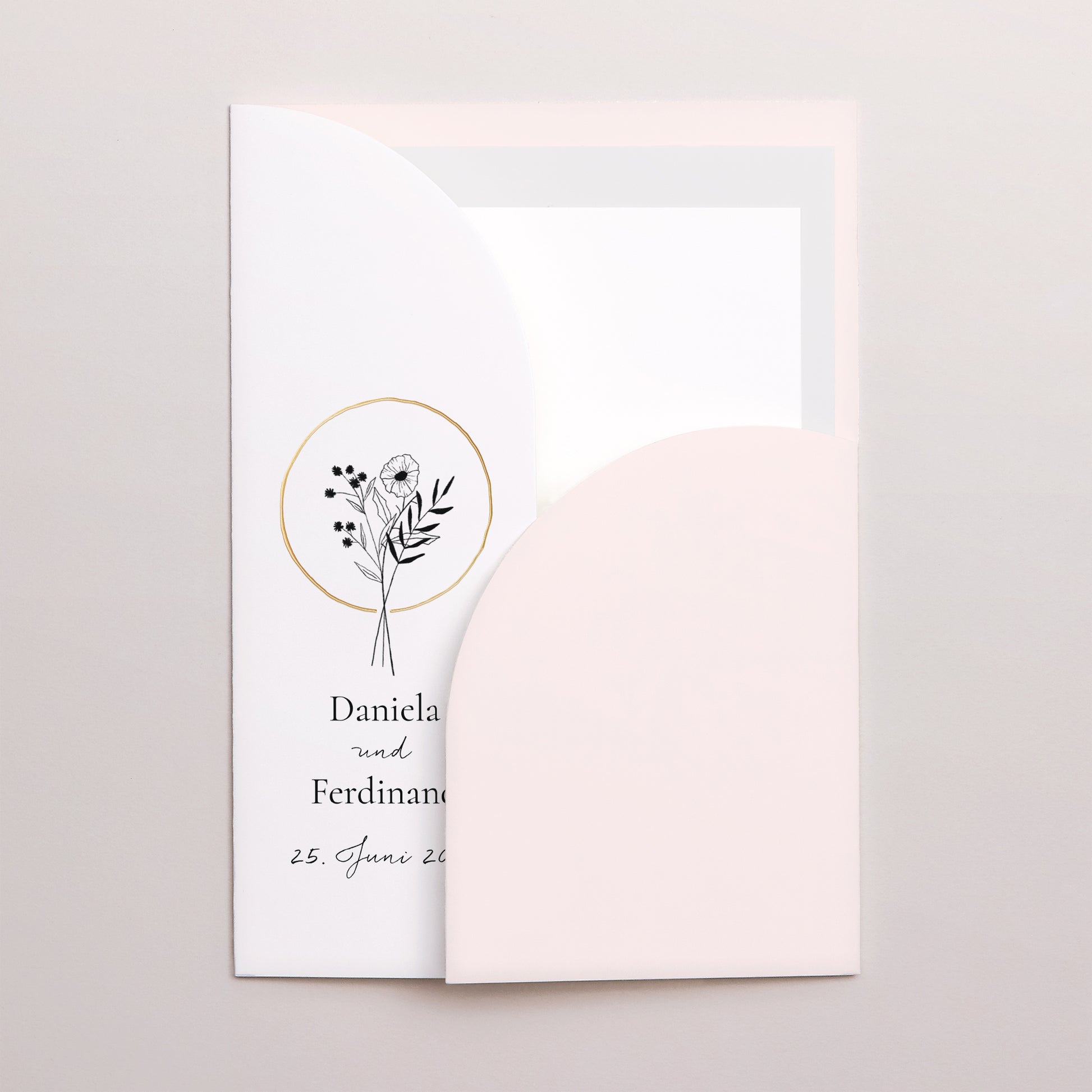 Hochzeitseinladung Hülle für 2 Karten Alliance Végétale foto N° 1