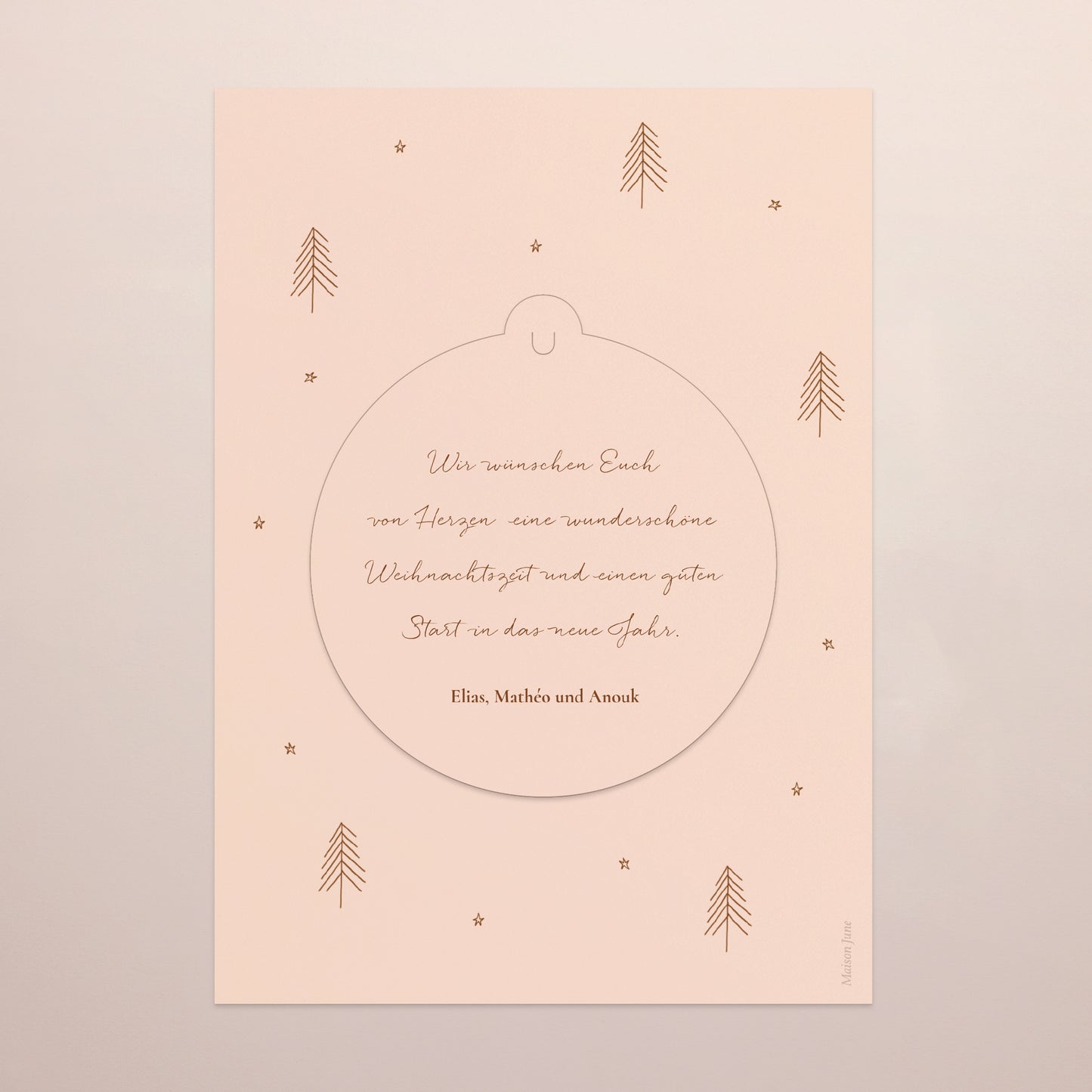 Weihnachtskarte Weihnachten Abnehmbar Winterhäuschen foto N° 3