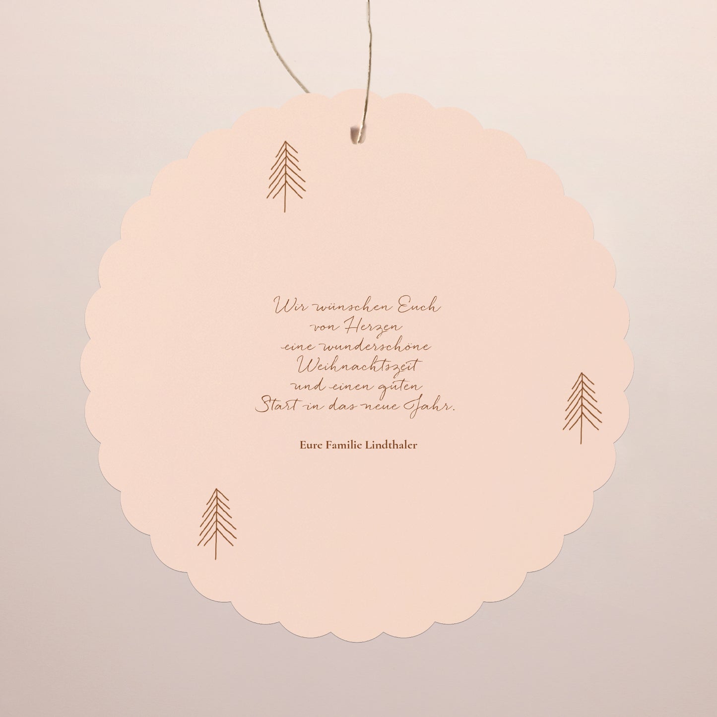 Weihnachtskarte Weihnachten Zum Aufhängen Winterhäuschen foto N° 2