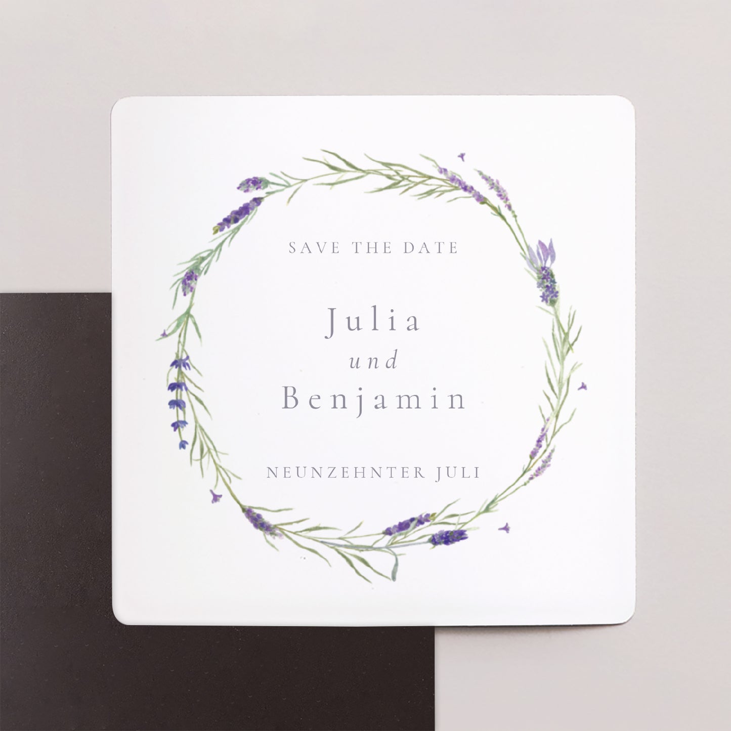 Save the date Karte Hochzeit Satz von 9, magnetisch. Lavendel Aquarell foto N° 1