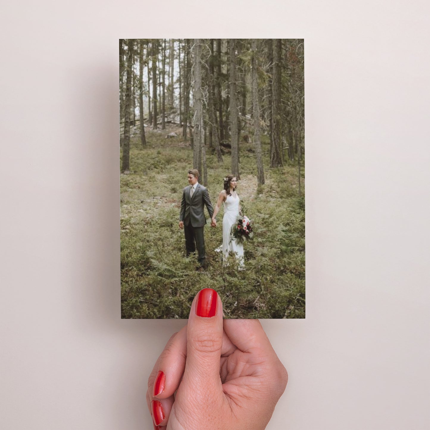 Dankeskarte Hochzeit PortraitPorträt Rosmarin aus der Provence foto N° 3