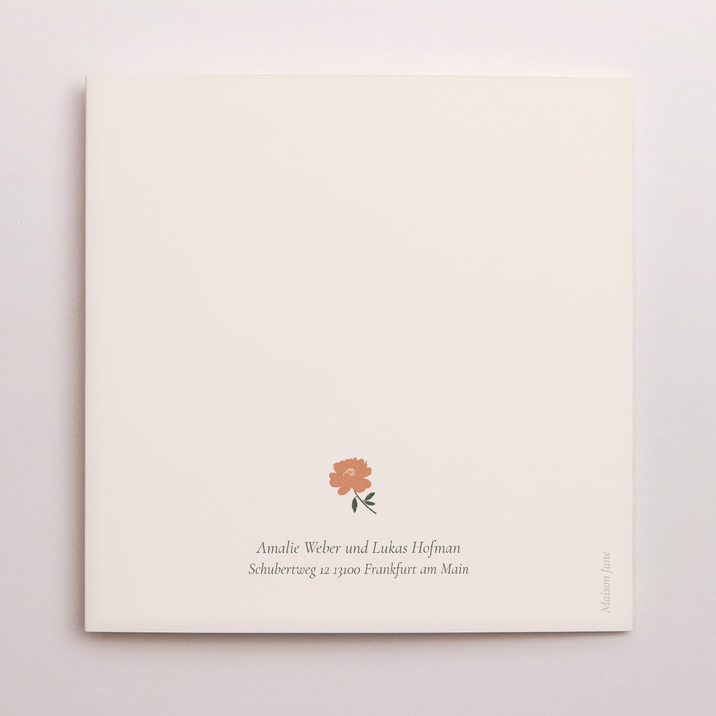 Hochzeitseinladung Doppelflügiges Quadrat Liberty Poudré foto N° 3