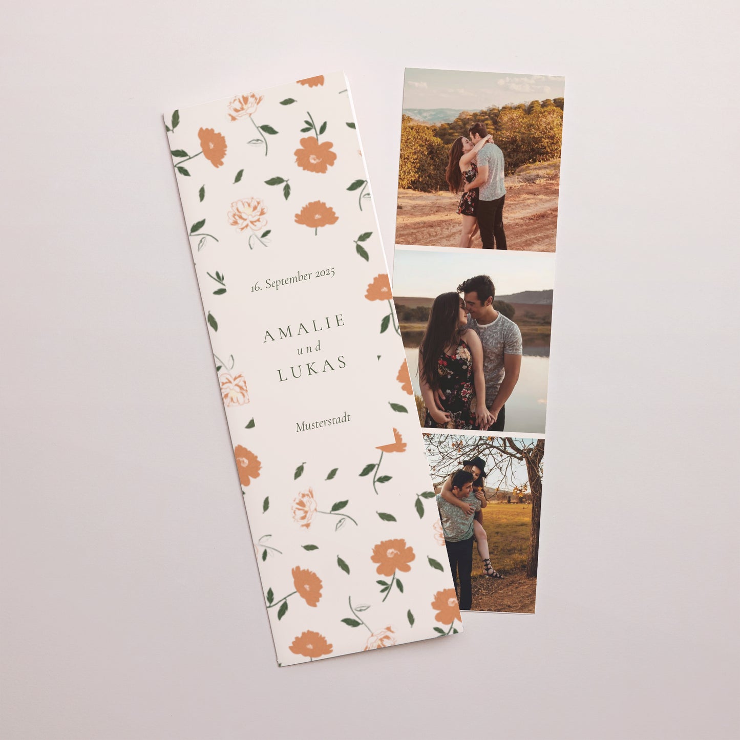 Hochzeitseinladung Fotoautomaten Lesezeichen Liberty Poudré foto N° 1