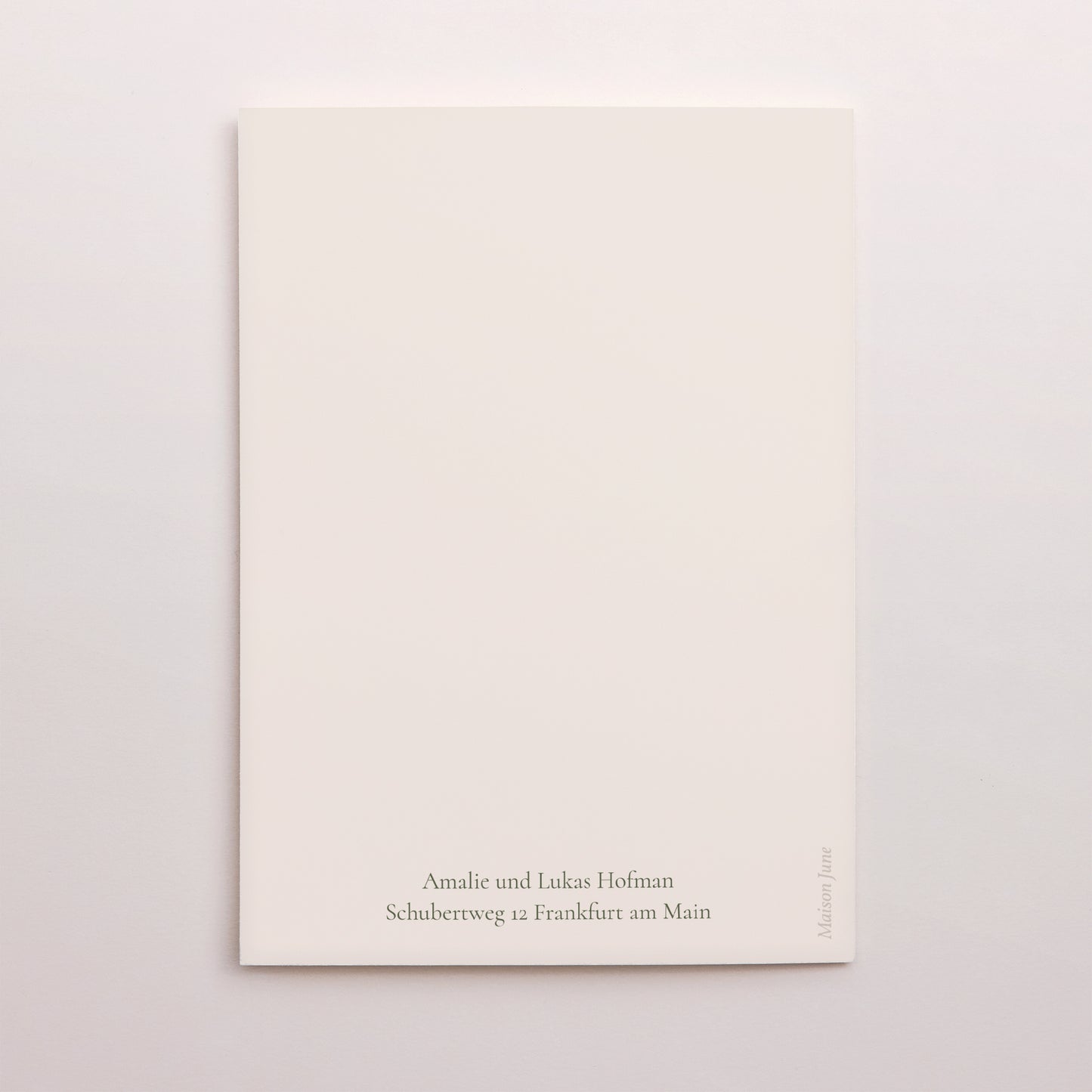 Dankeskarte Hochzeit Doppelflügelporträt Liberty Poudré foto N° 3