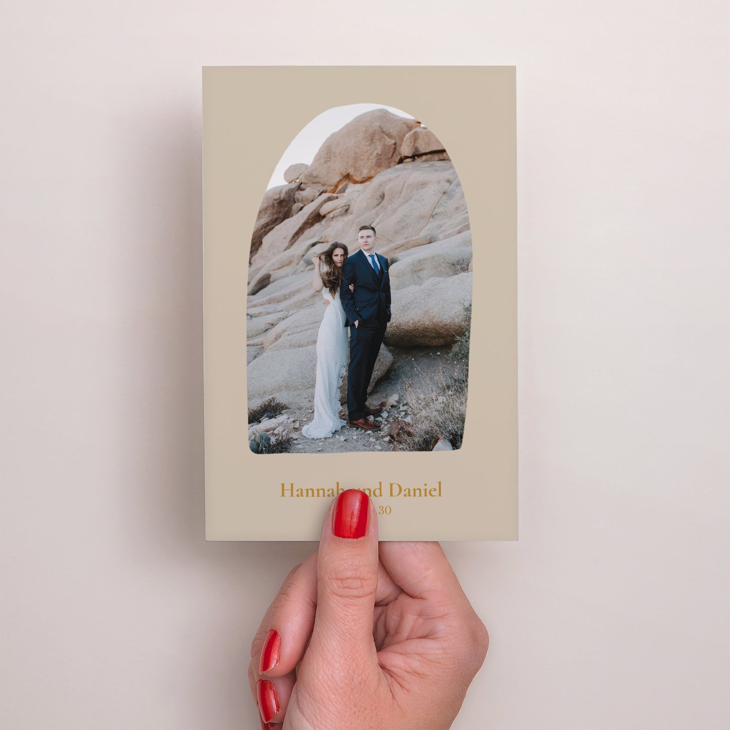 Dankeskarte Hochzeit PortraitPorträt Bohème Chic foto N° 2