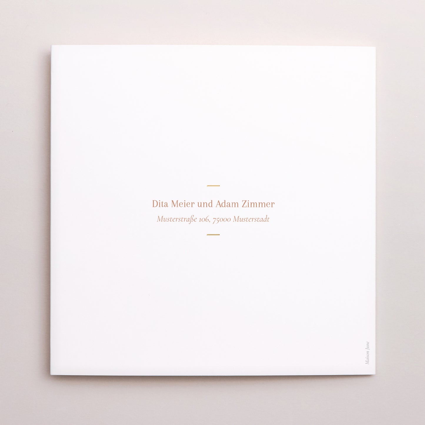 Hochzeitseinladung Doppelflügiges Quadrat Vegetal Koralle foto N° 3