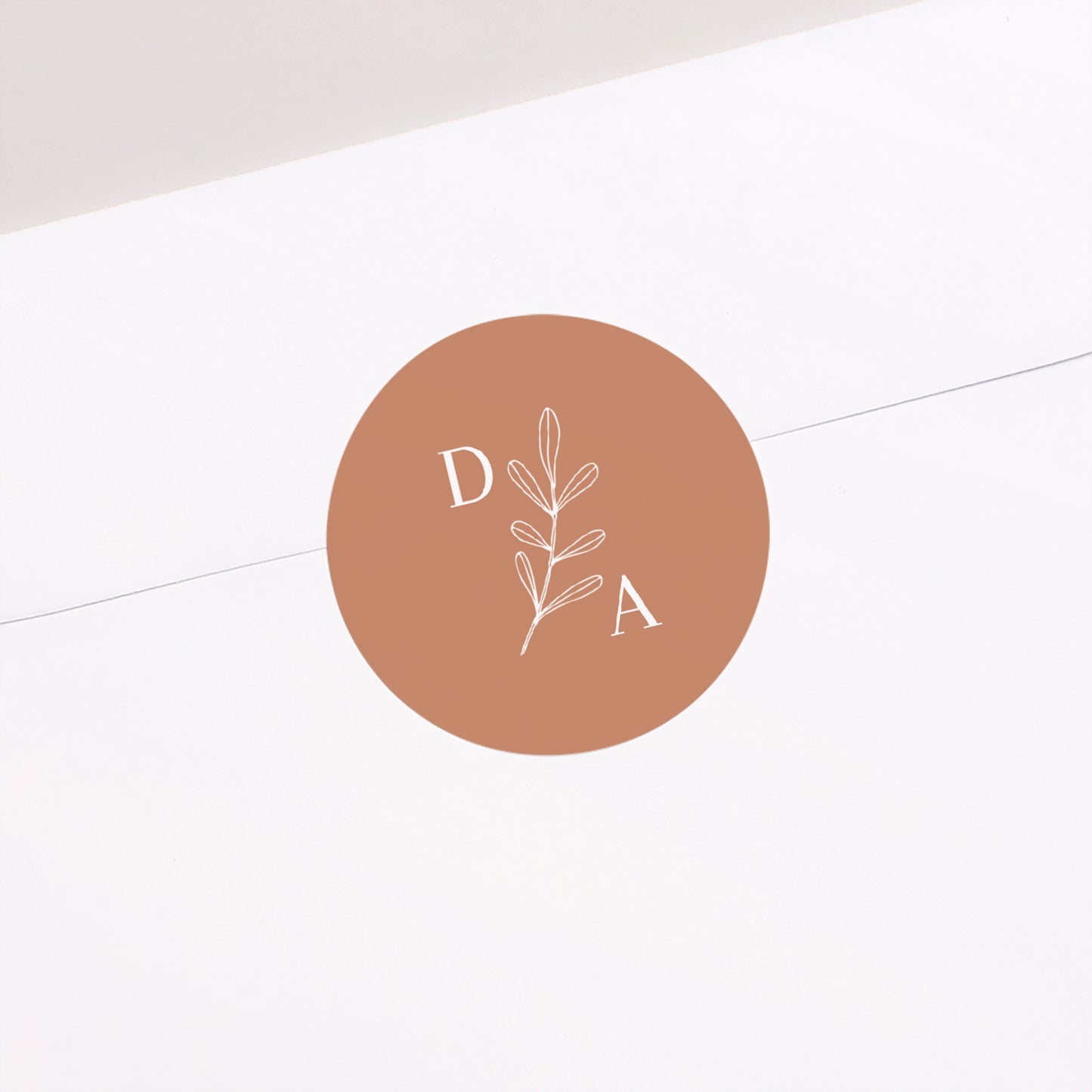 Sticker Hochzeit Rund Vegetal Koralle foto N° 1