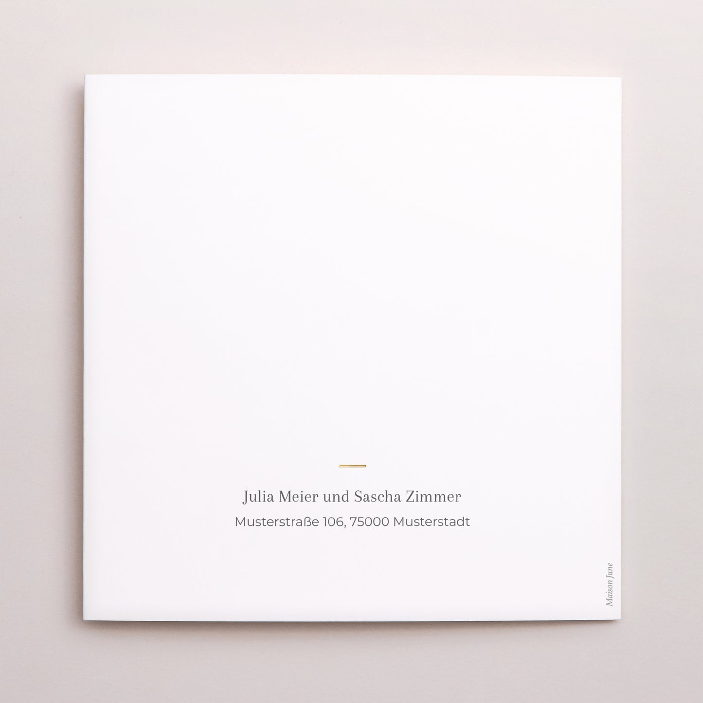 Hochzeitseinladung Doppelflügiges Quadrat Süßes Gold foto N° 3