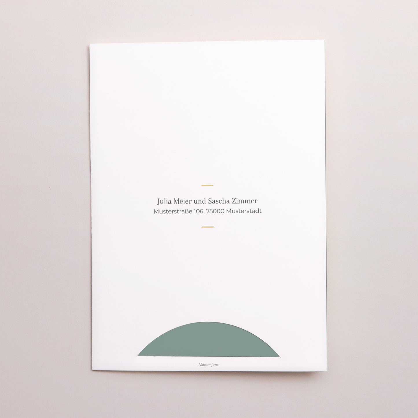 Hochzeitseinladung Hülle für 2 Karten Süßes Gold foto N° 5