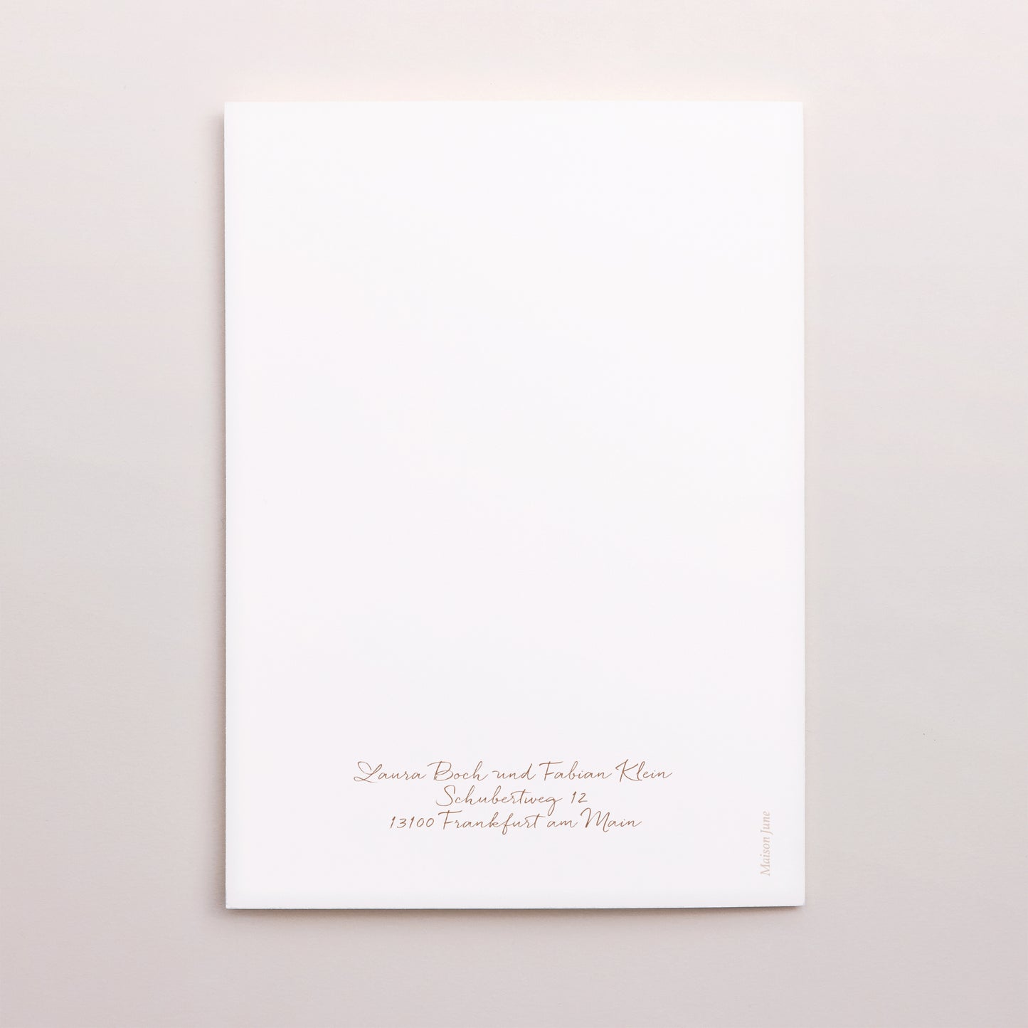 Hochzeitseinladung Doppelflügelporträt ländlich creme schick foto N° 3