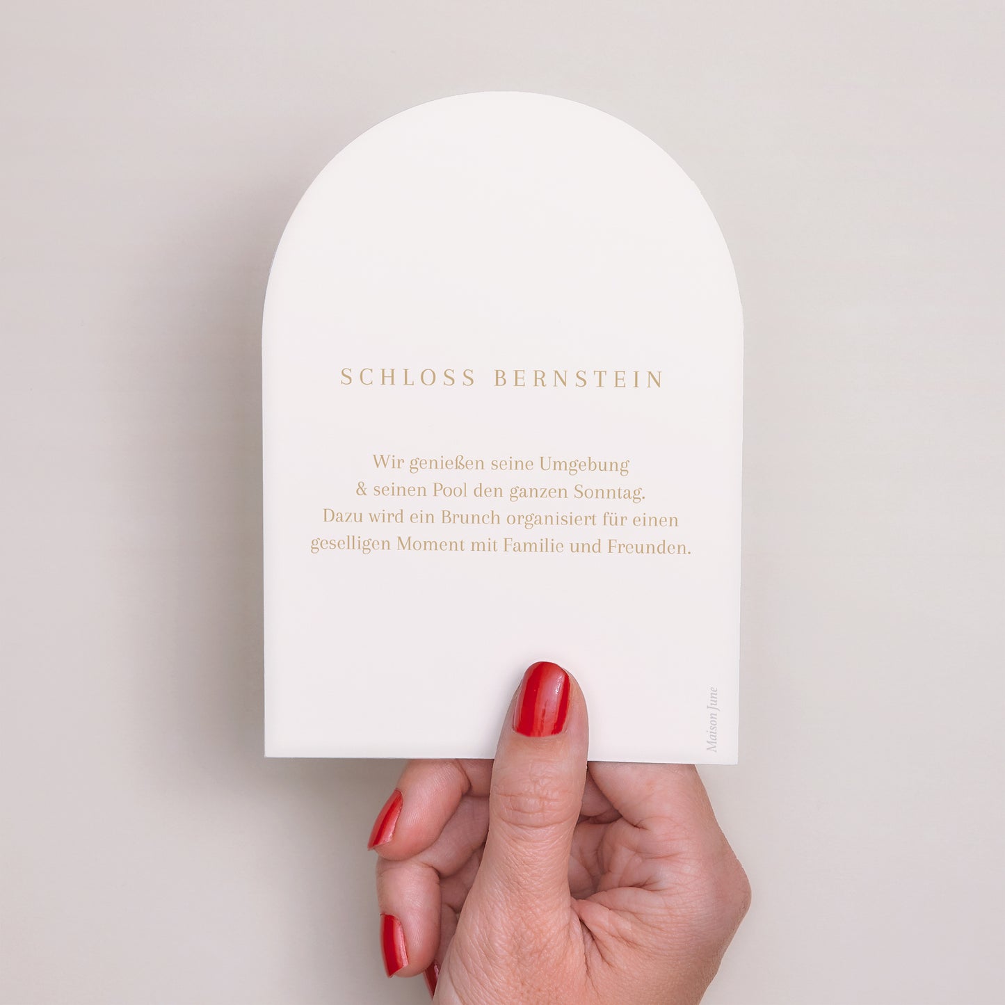 Einladungskarte Hochzeit Kleine Arche Böhmisch Creme foto N° 3