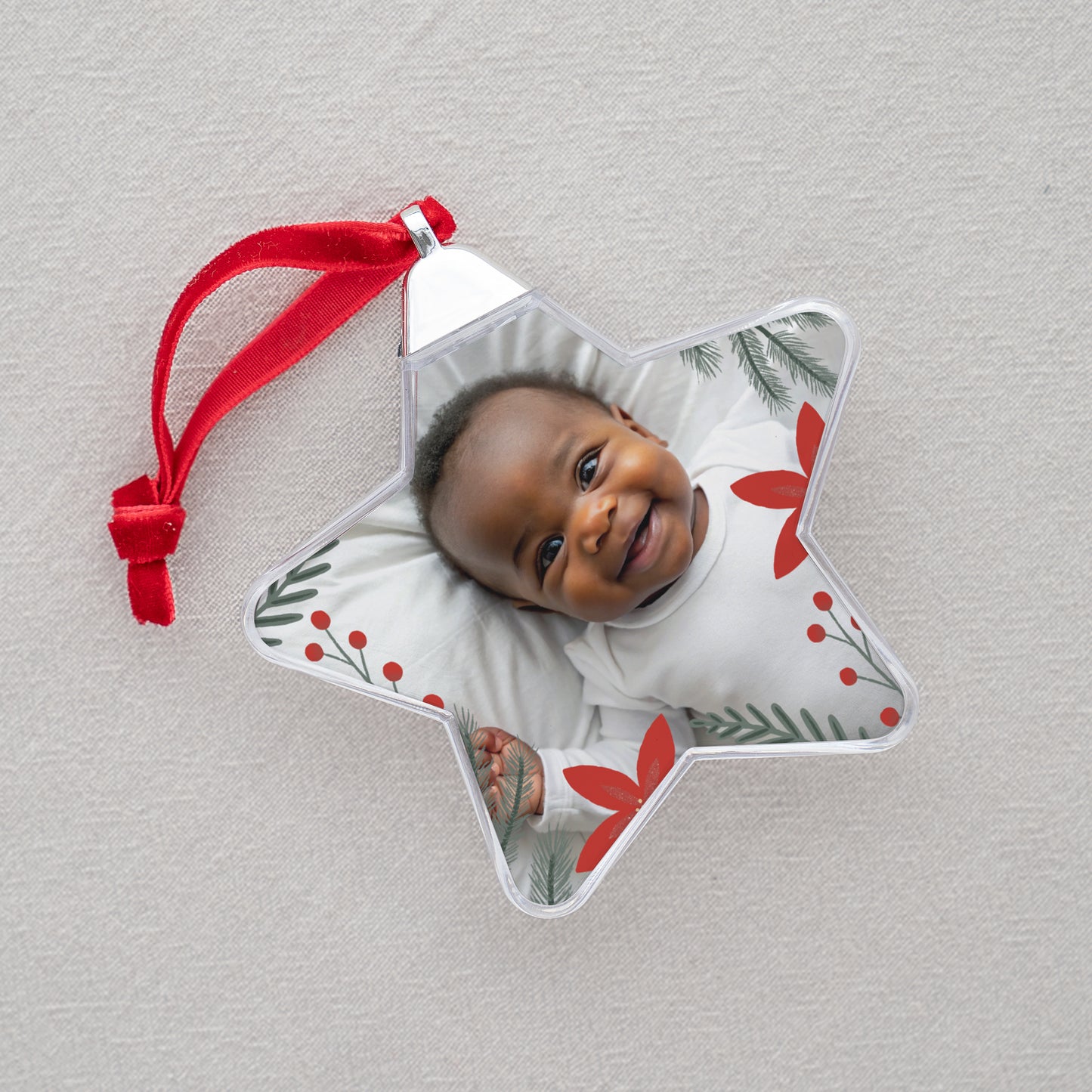 Weihnachtskugel Weihnachten Stern Rote Beeren foto N° 2