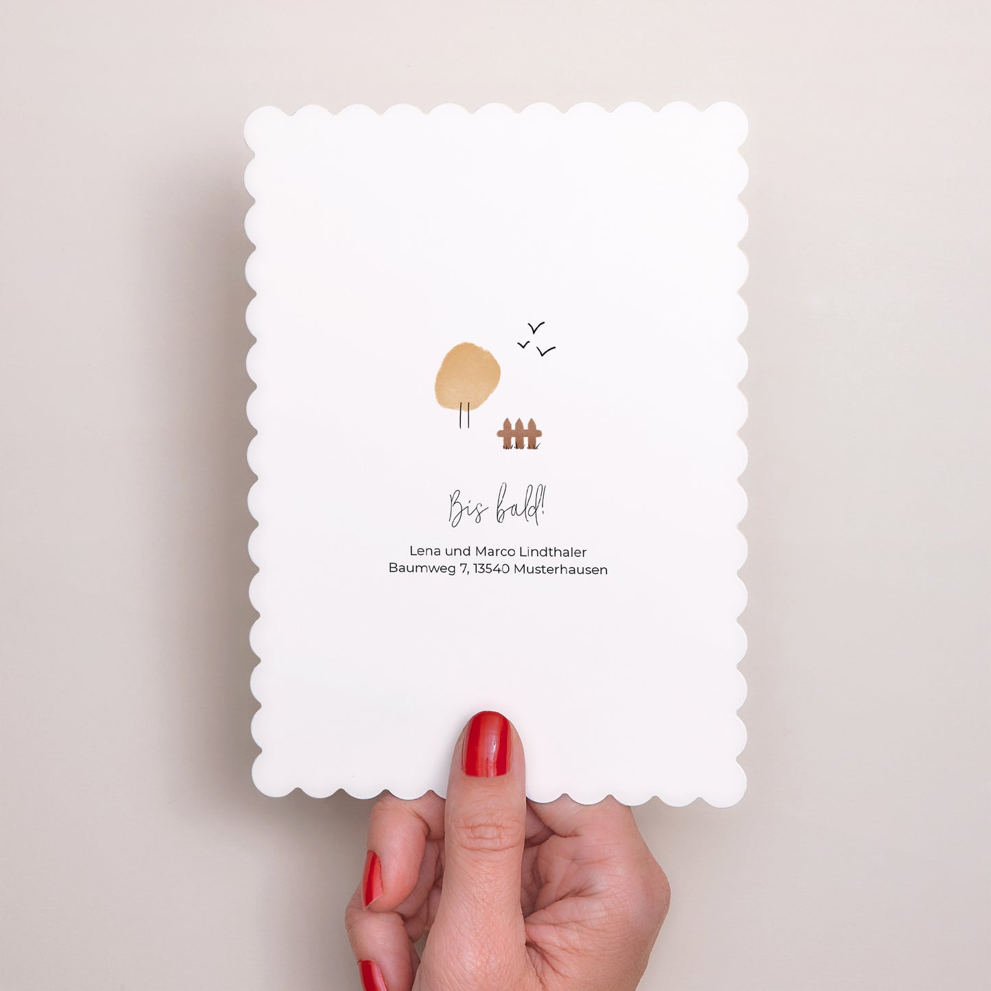 Geburtskarte Porträt, Keksränder Bleistiftkaninchen foto N° 3