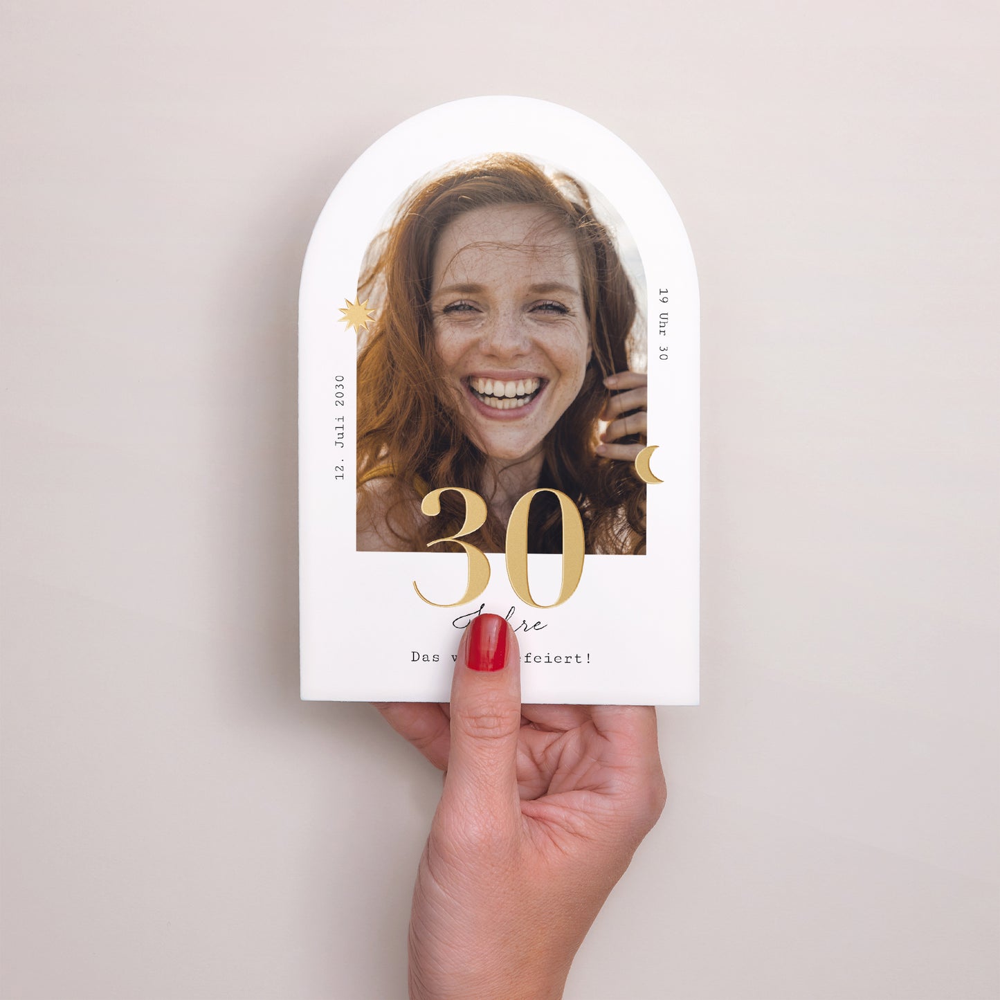 Beilegekarte Geburtstag Erwachsener Arche Arche Typo, 30 Jahre alt foto N° 2