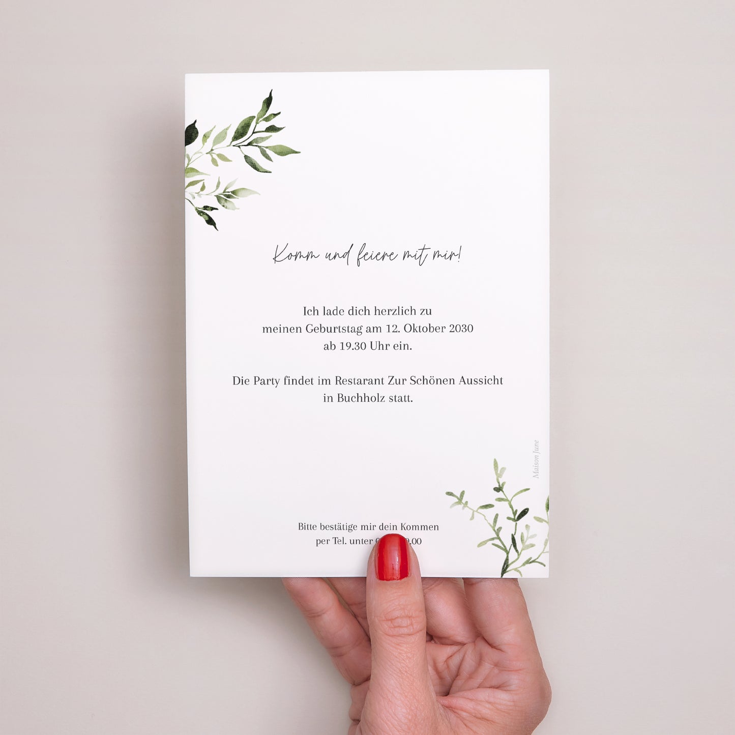 Einladungskarte Geburtstag Multiphotos Blumen foto N° 3