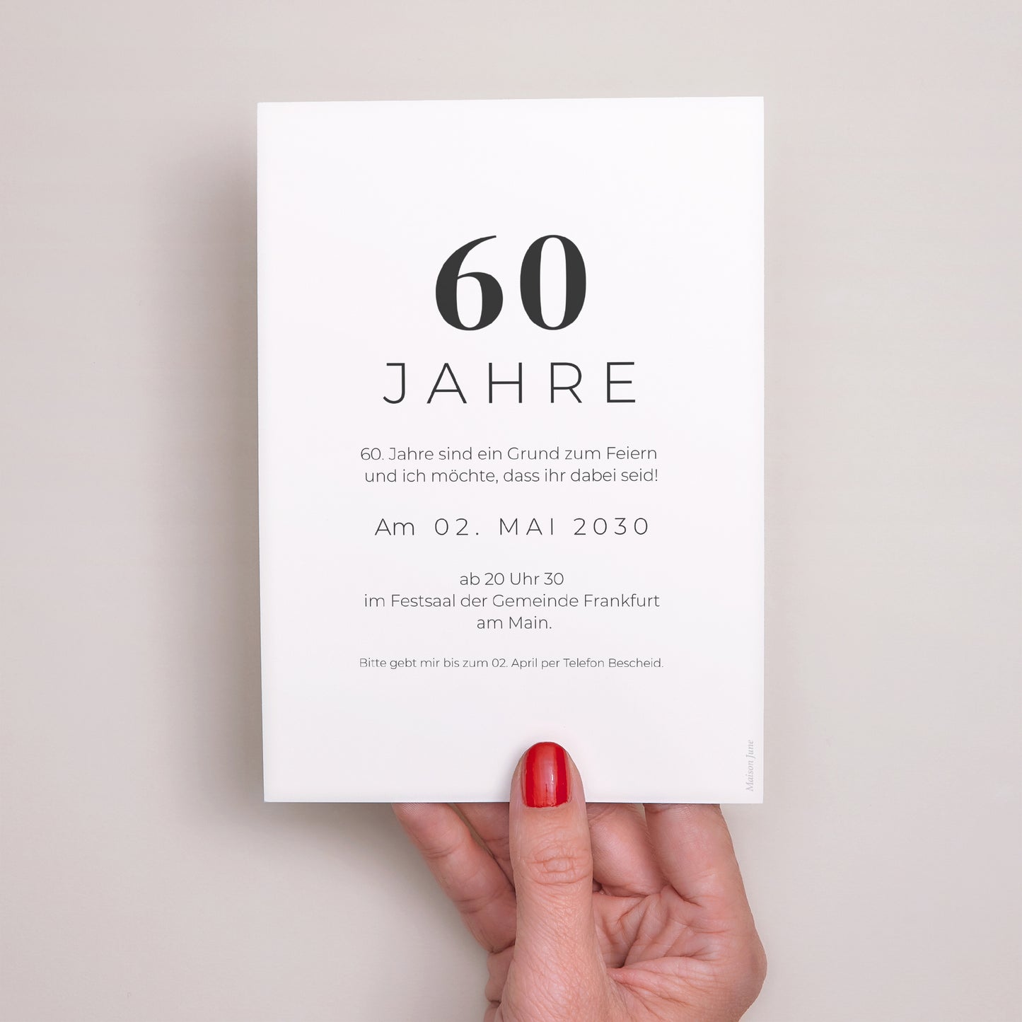 Einladungskarte Geburtstag 60 Jahre Geburtstag Mehrere Fotos foto N° 3