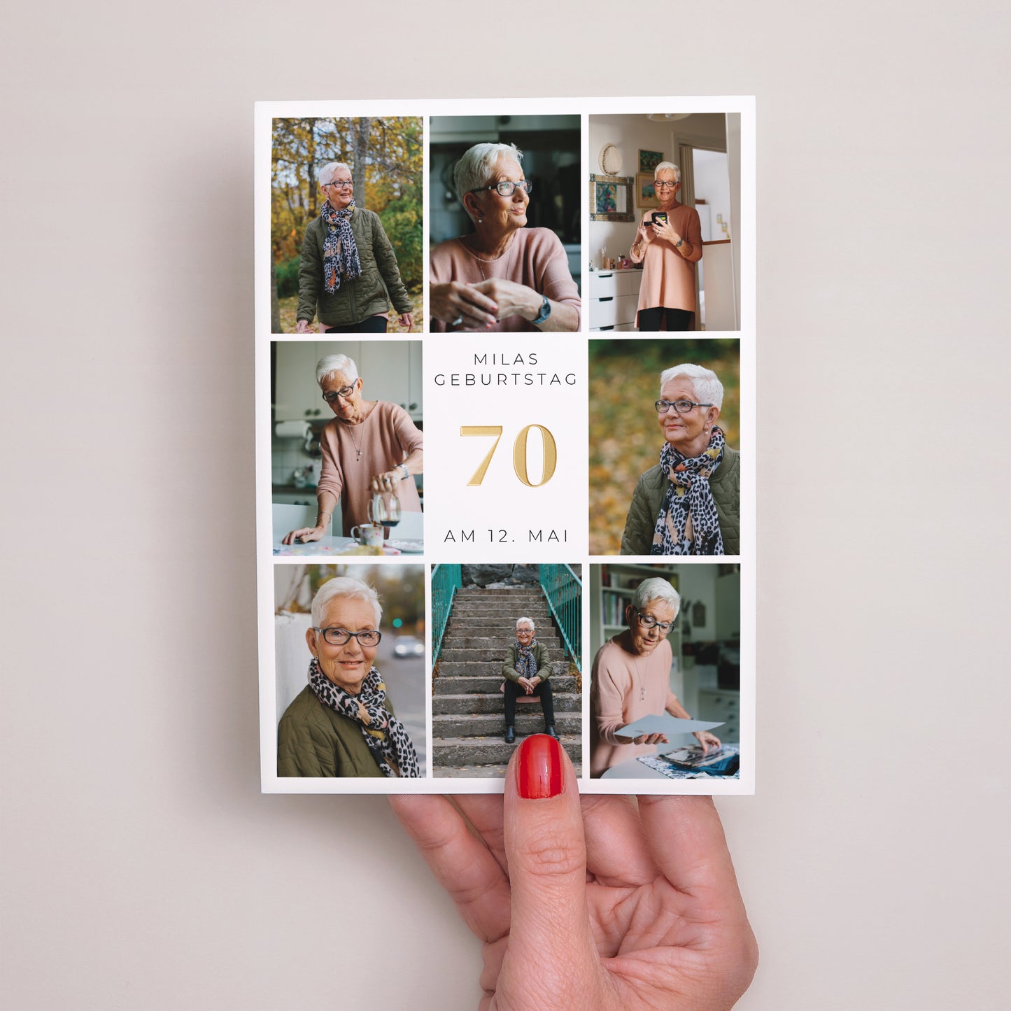 Beilegekarte Geburtstag Erwachsener 8 Fotos, 70 Jahre foto N° 2