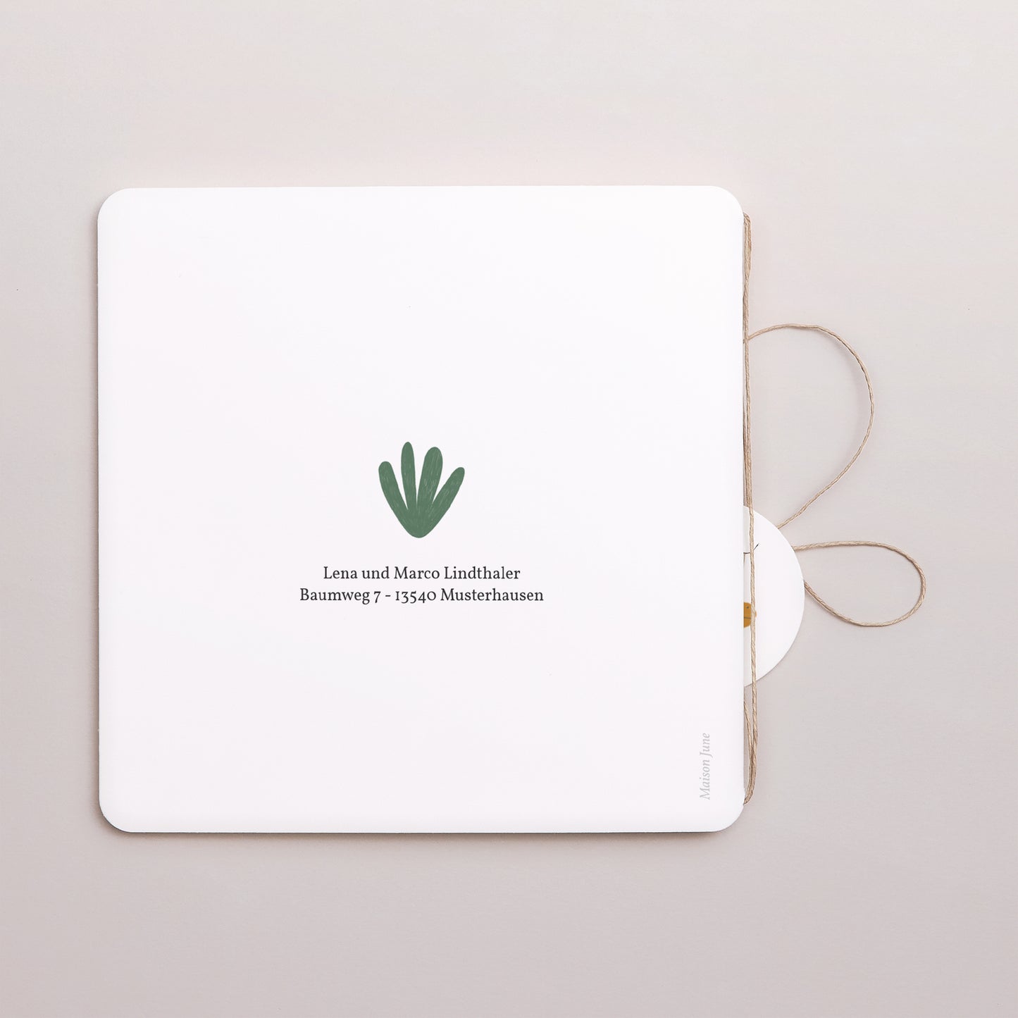 Geburtskarten Doppel-Quadrateinschlag, abgerundete Ecken, runde Etikette Die Tiere Afrikas II foto N° 3