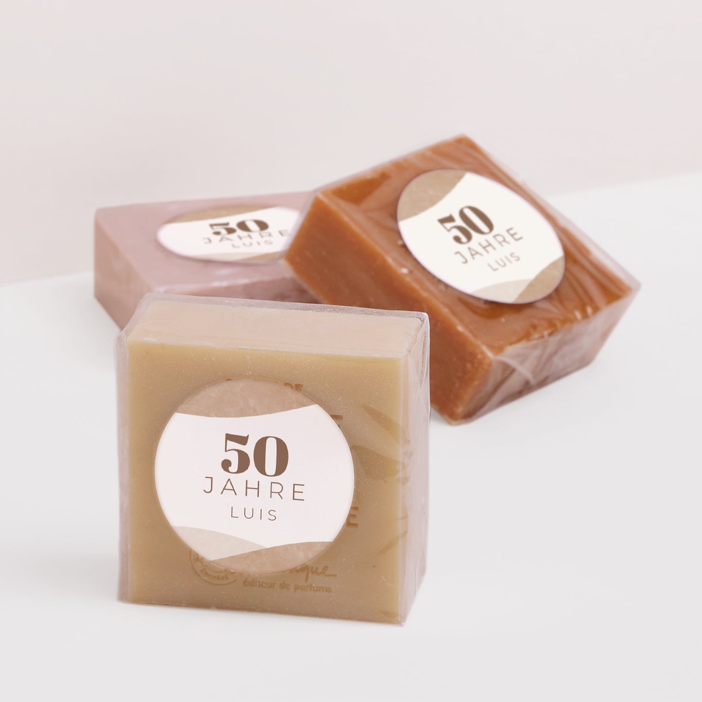 Sticker Geburtstag Erwachsener Rund Camaïeu Beige 50 Jahre foto N° 2