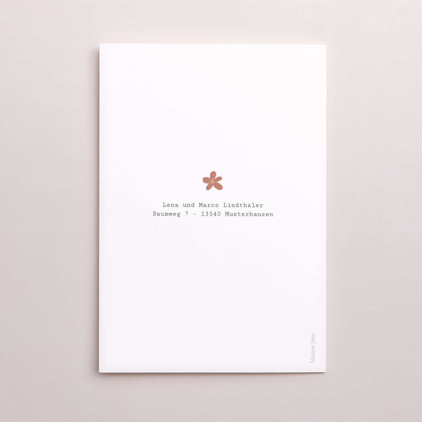 Taufeinladung Doppelter Porträtflügel Blumenkreuz foto N° 3