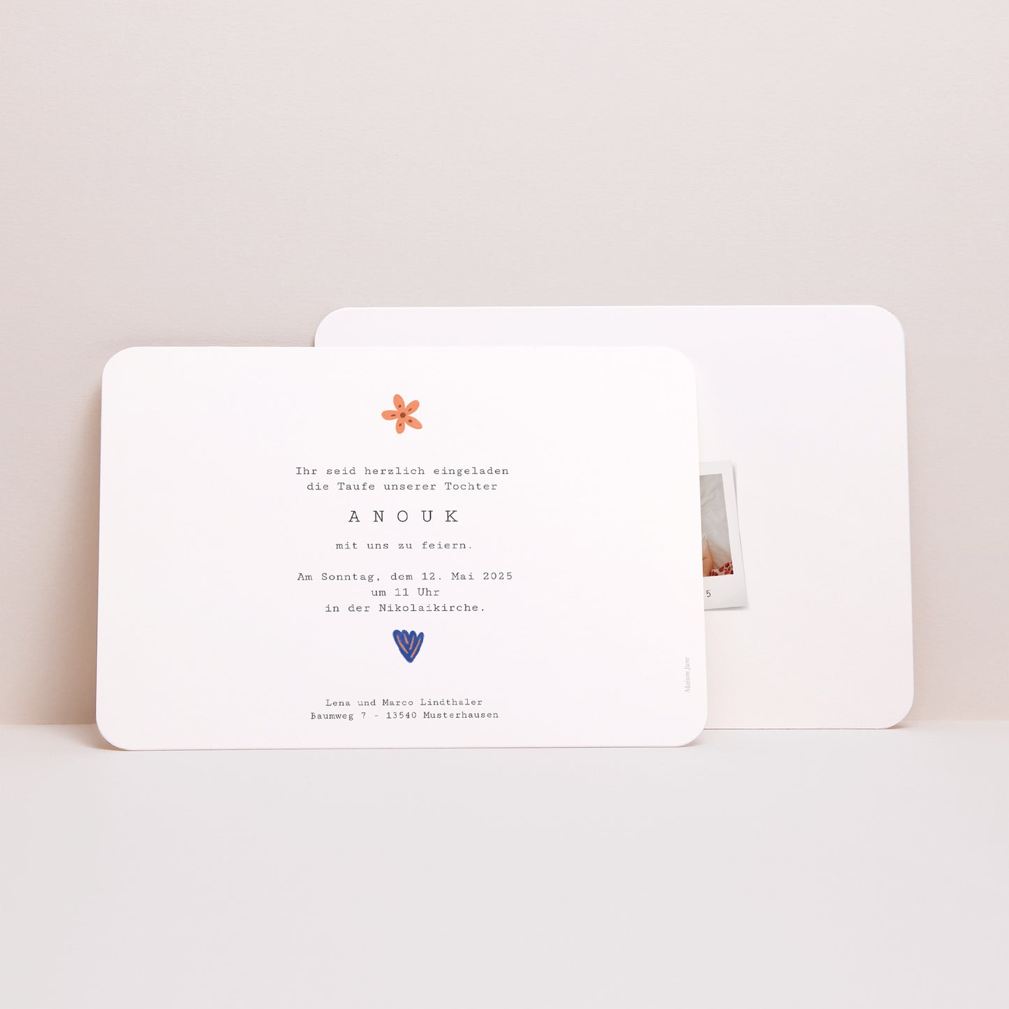 Taufeinladung Landschaft, abgerundete Ränder foto N° 3