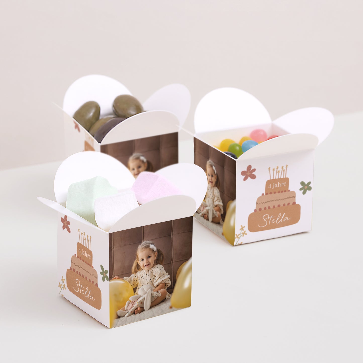 Mitgebsel-Box Kindergeburtstag Schmetterlingsöffnung Frühlingsessen, Mädchen, beidseitig foto N° 3