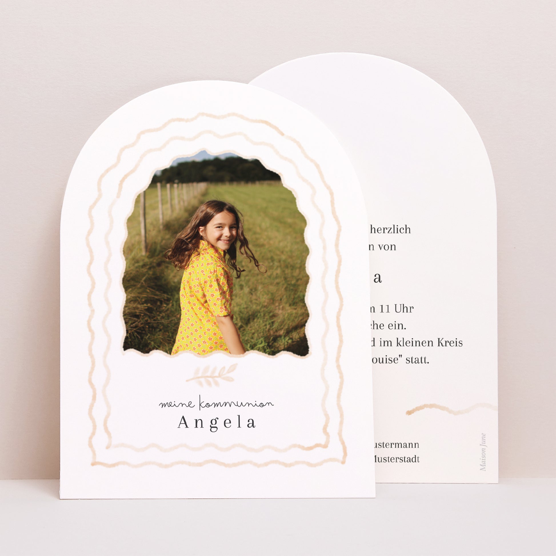 Einladungskarte Kommunion Kleine Arche foto N° 1